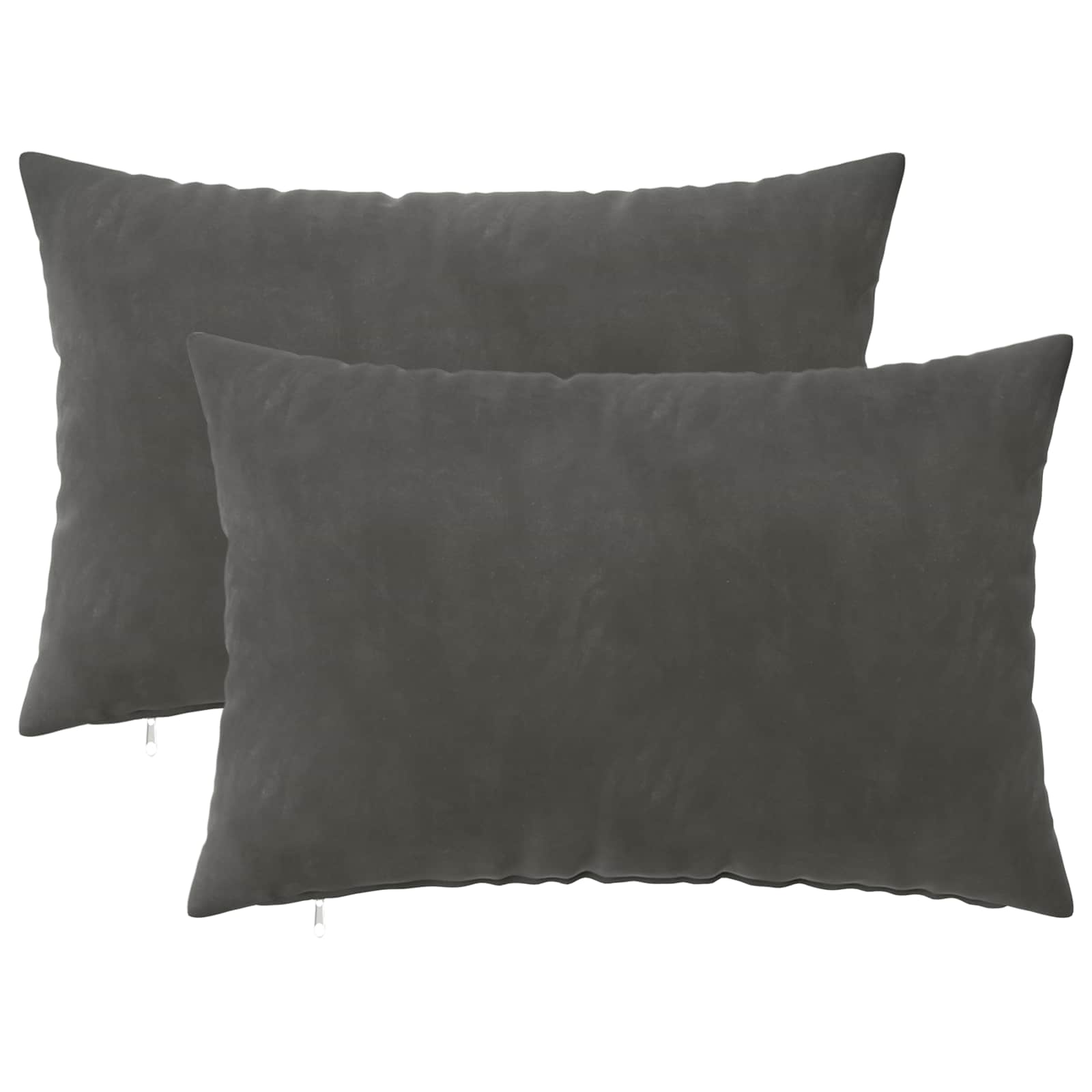 Párna huzat 2 pcs heerlen sötétszürke 50 x 70 cm bársony