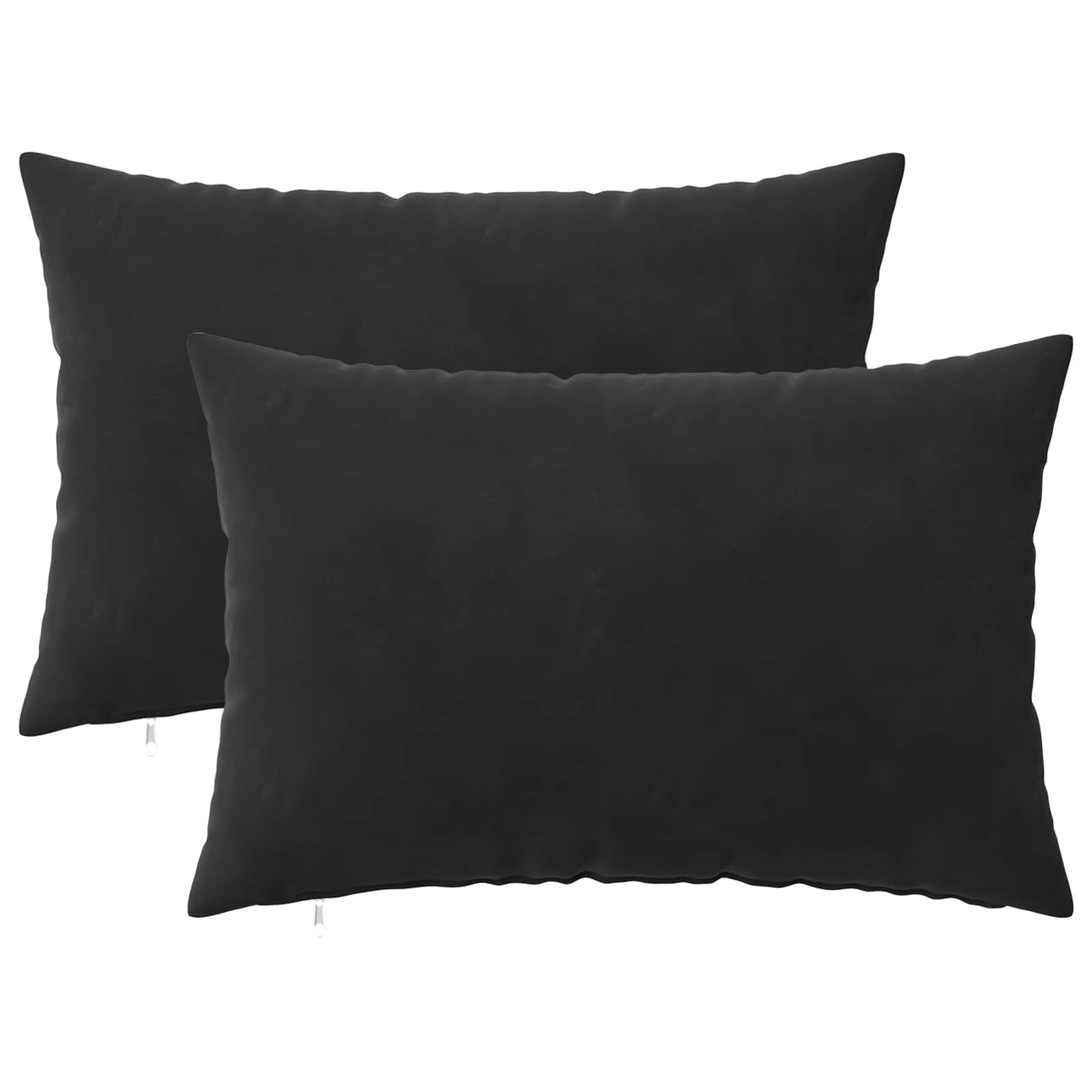Párna huzat 2 pcs heerlen fekete 50 x 70 cm bársony