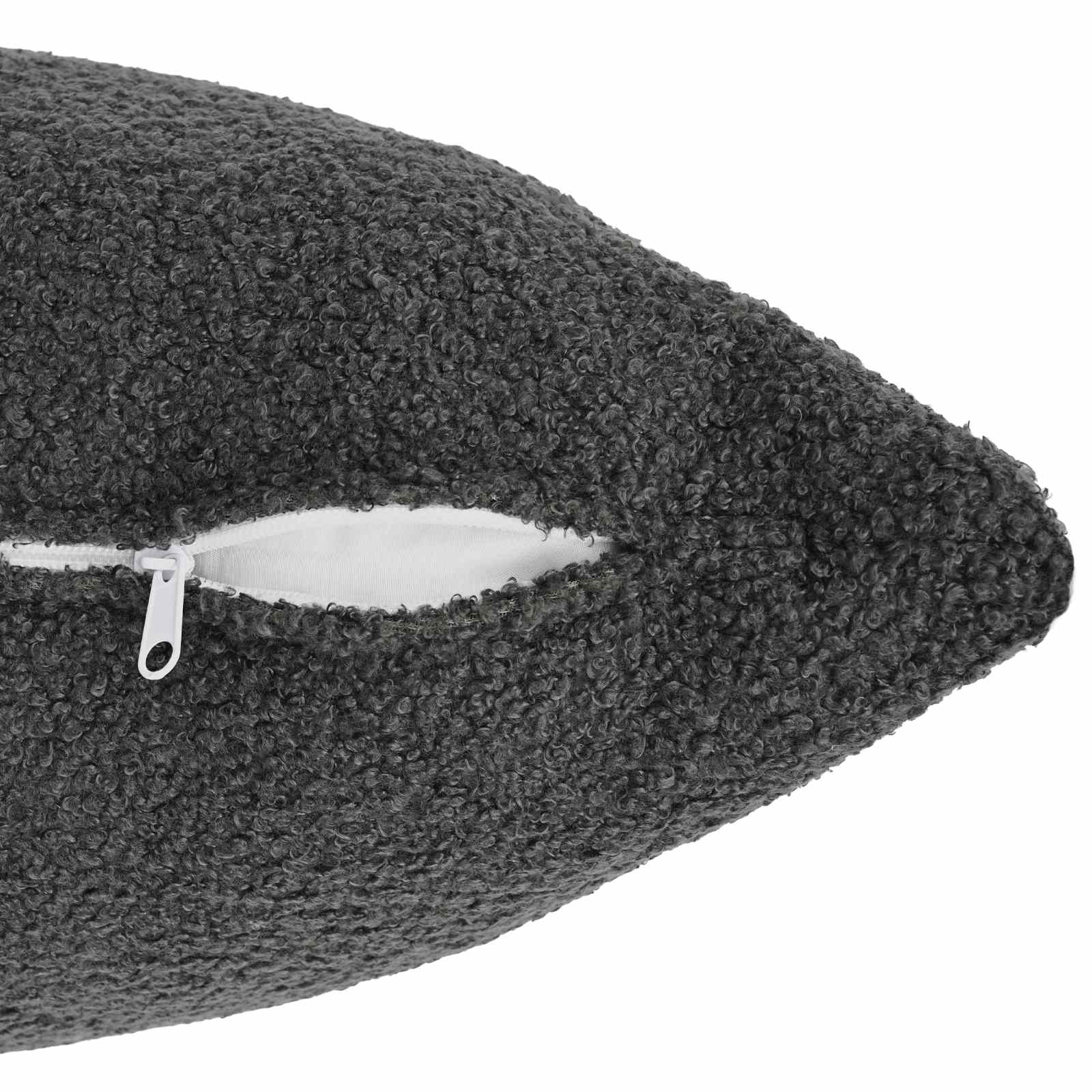 Párna huzat 6 pcs heerlen sötétszürke 50 x 70 cm bouclé