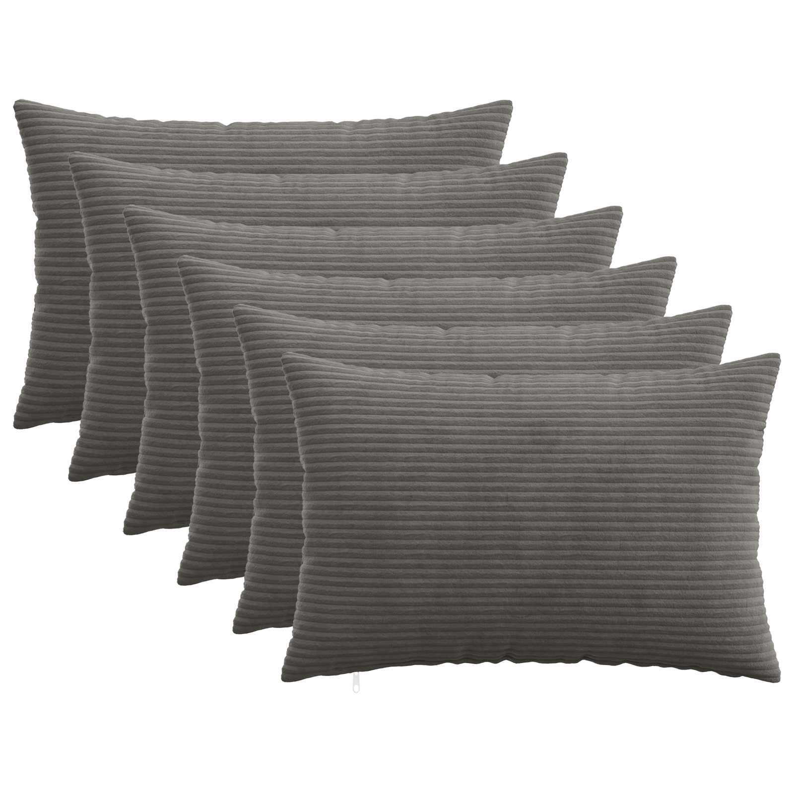 Párna huzat 6 pcs heerlen sötétszürke 50 x 75 cm cord