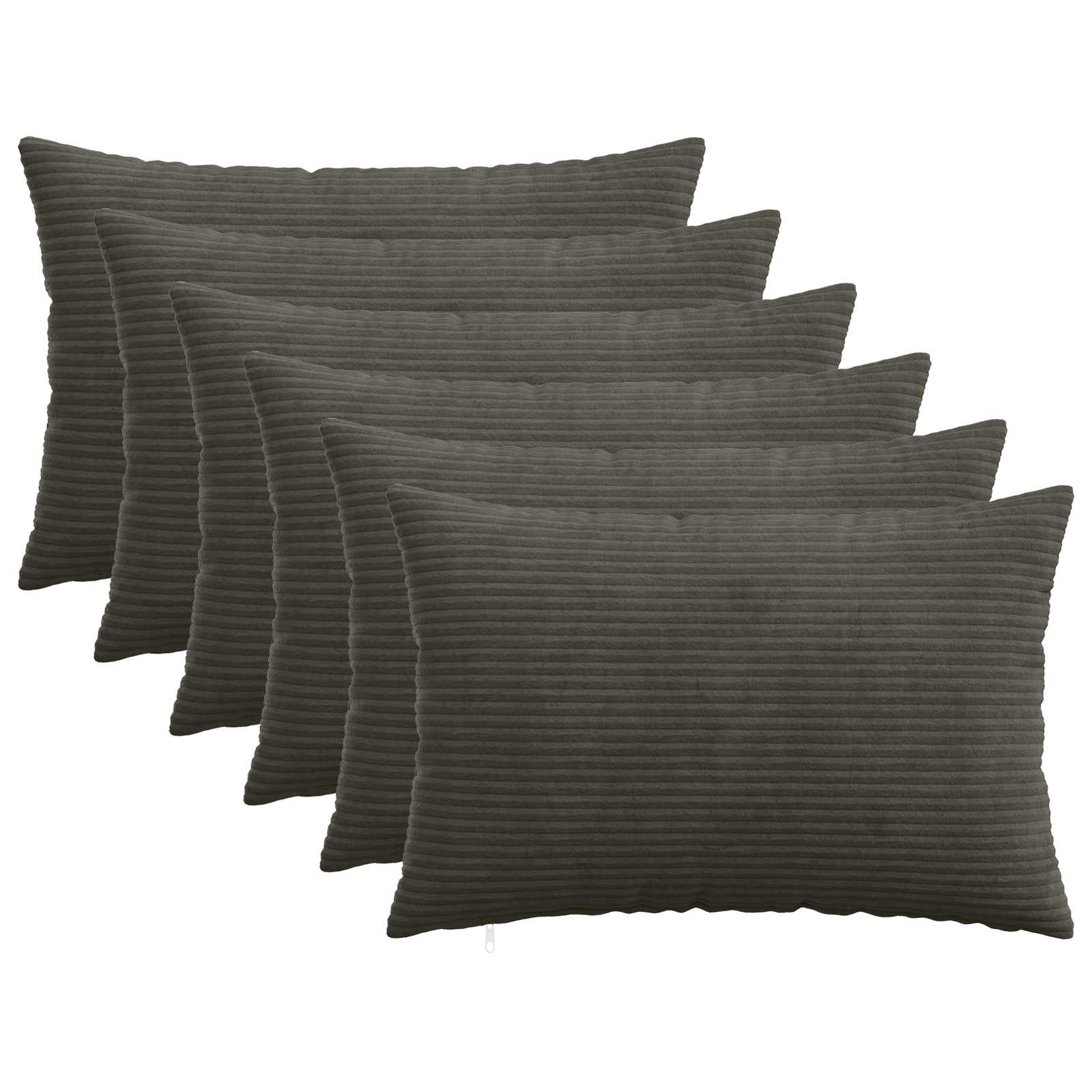 Párna huzat 6 pcs heerlen antracitszürke 50 x 75 cm cord