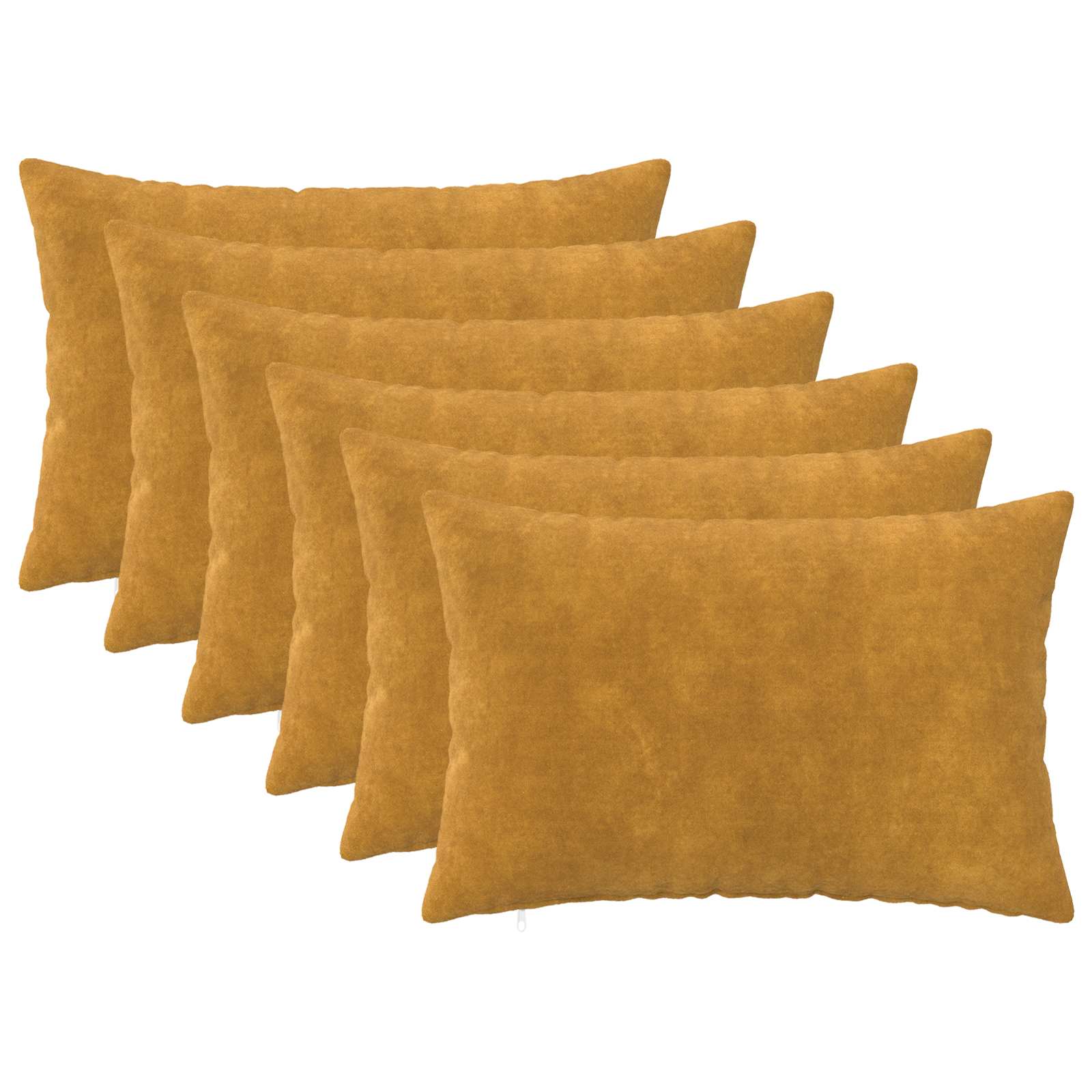 Párna huzat 6 pcs heerlen sárga 50 x 75 cm mikroszálas plüss