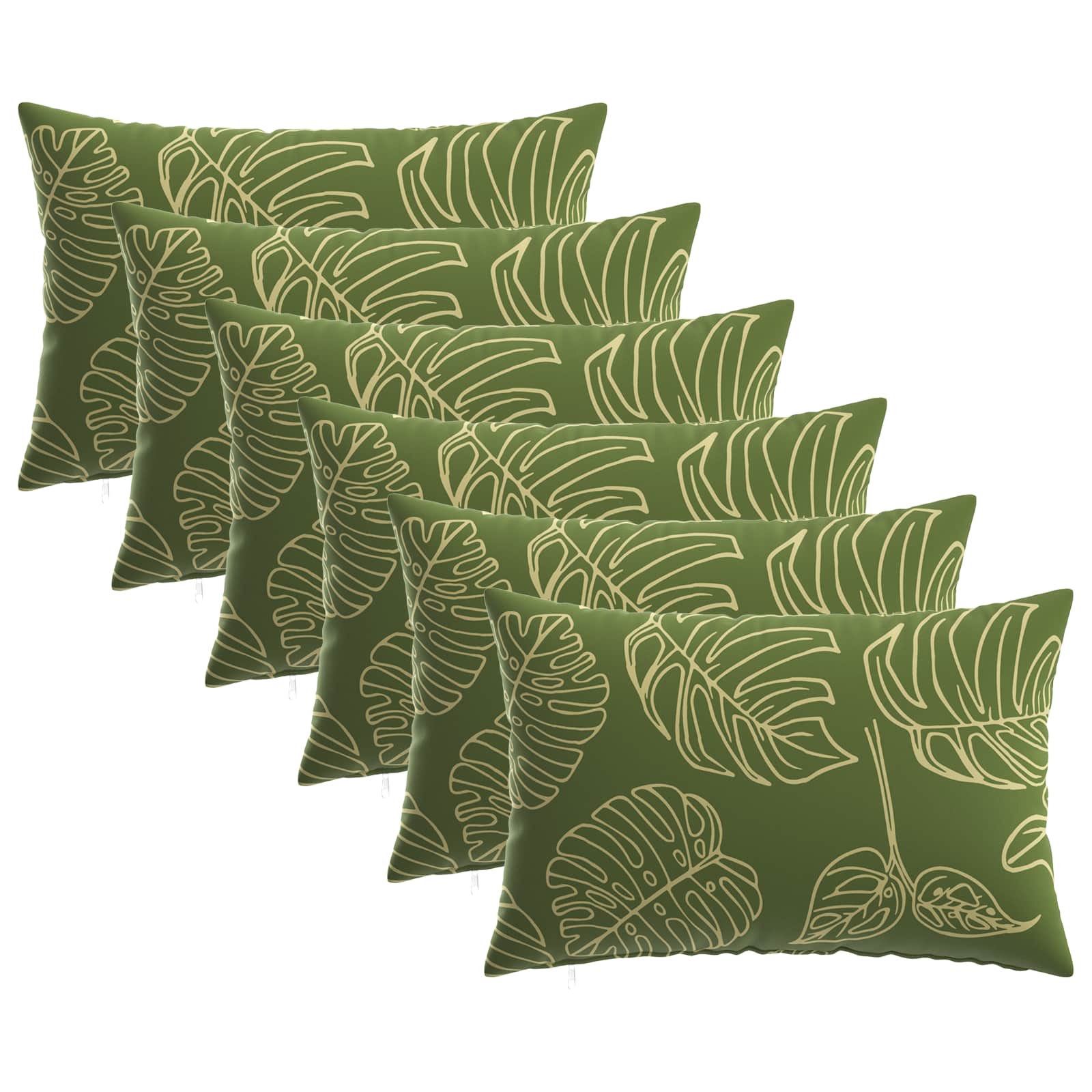 Párna huzat 6 pcs heerlen levélminta 50 x 75 cm poliészter