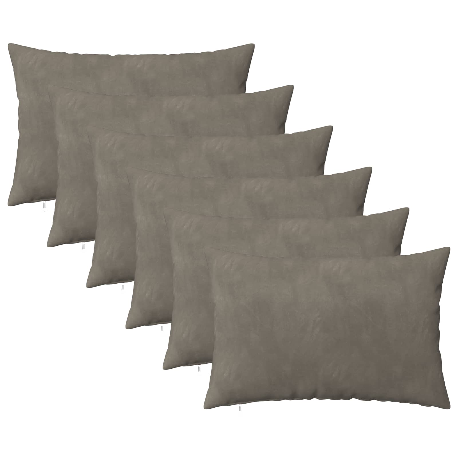 Párna huzat 6 pcs heerlen világosszürke 50 x 80 cm bársony