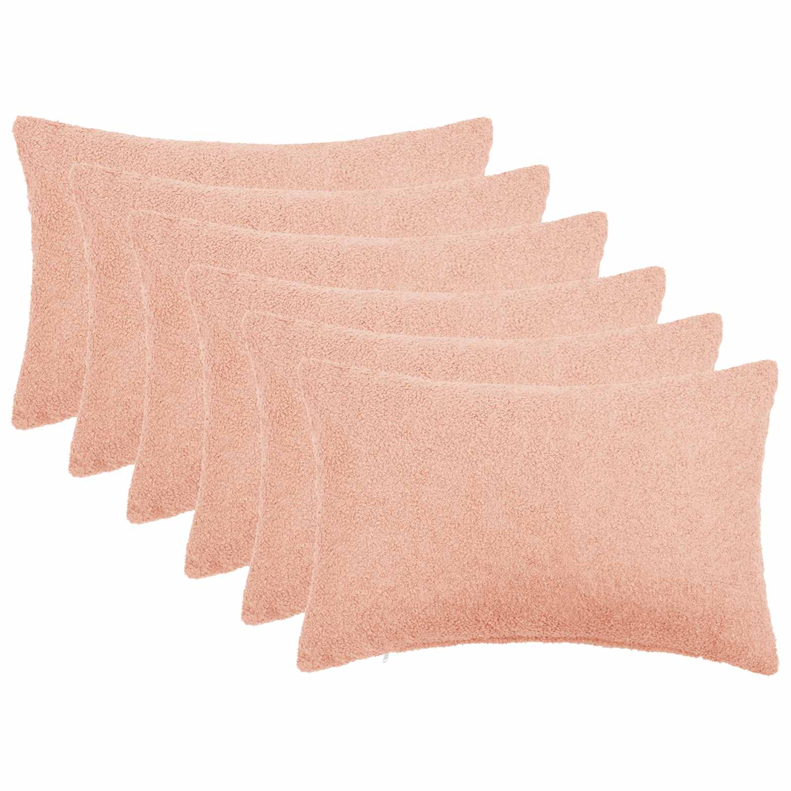 Párna huzat 6 pcs heerlen rózsaszín 50 x 80 cm bouclé