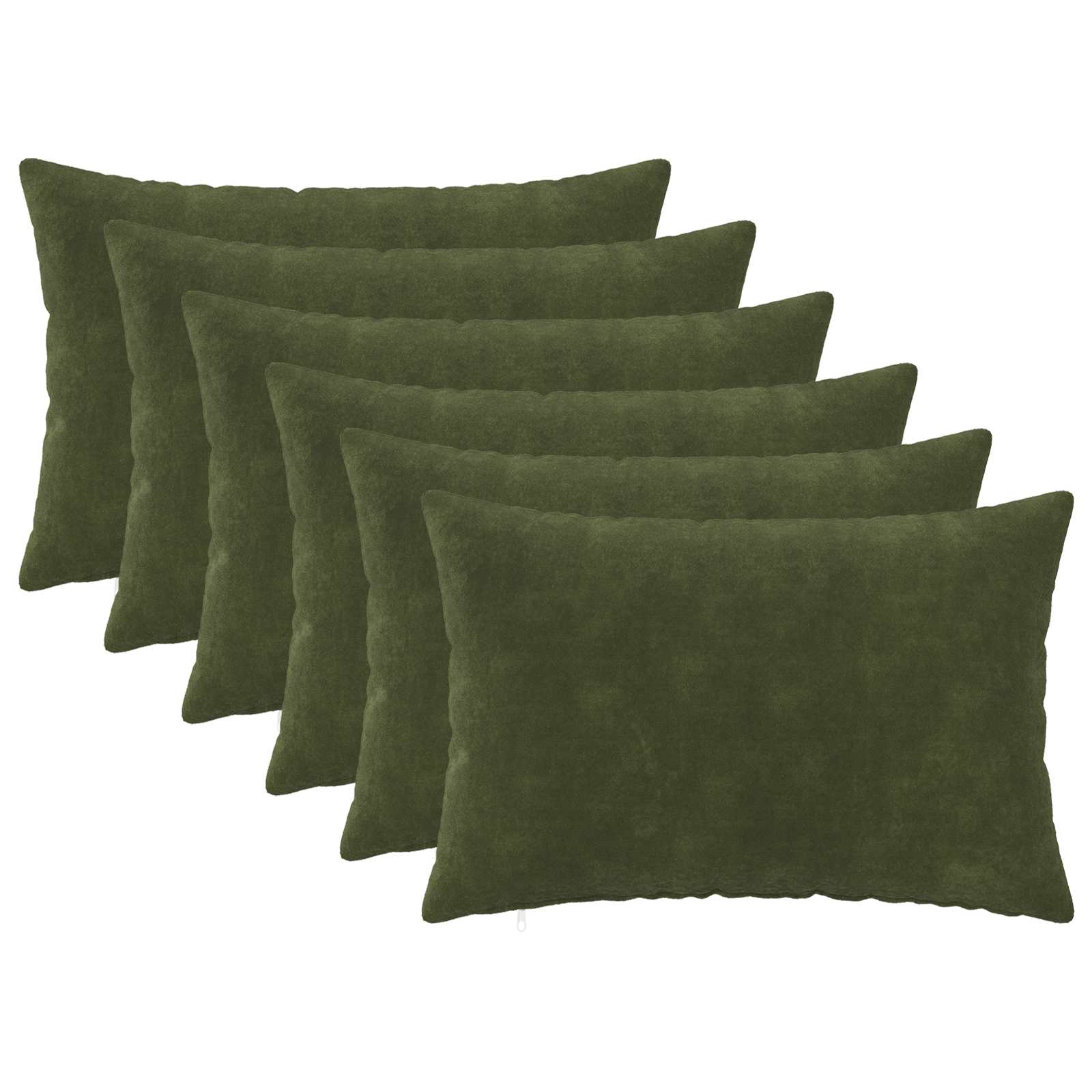 Párna huzat 6 pcs heerlen zöld 50 x 80 cm mikroszálas plüss