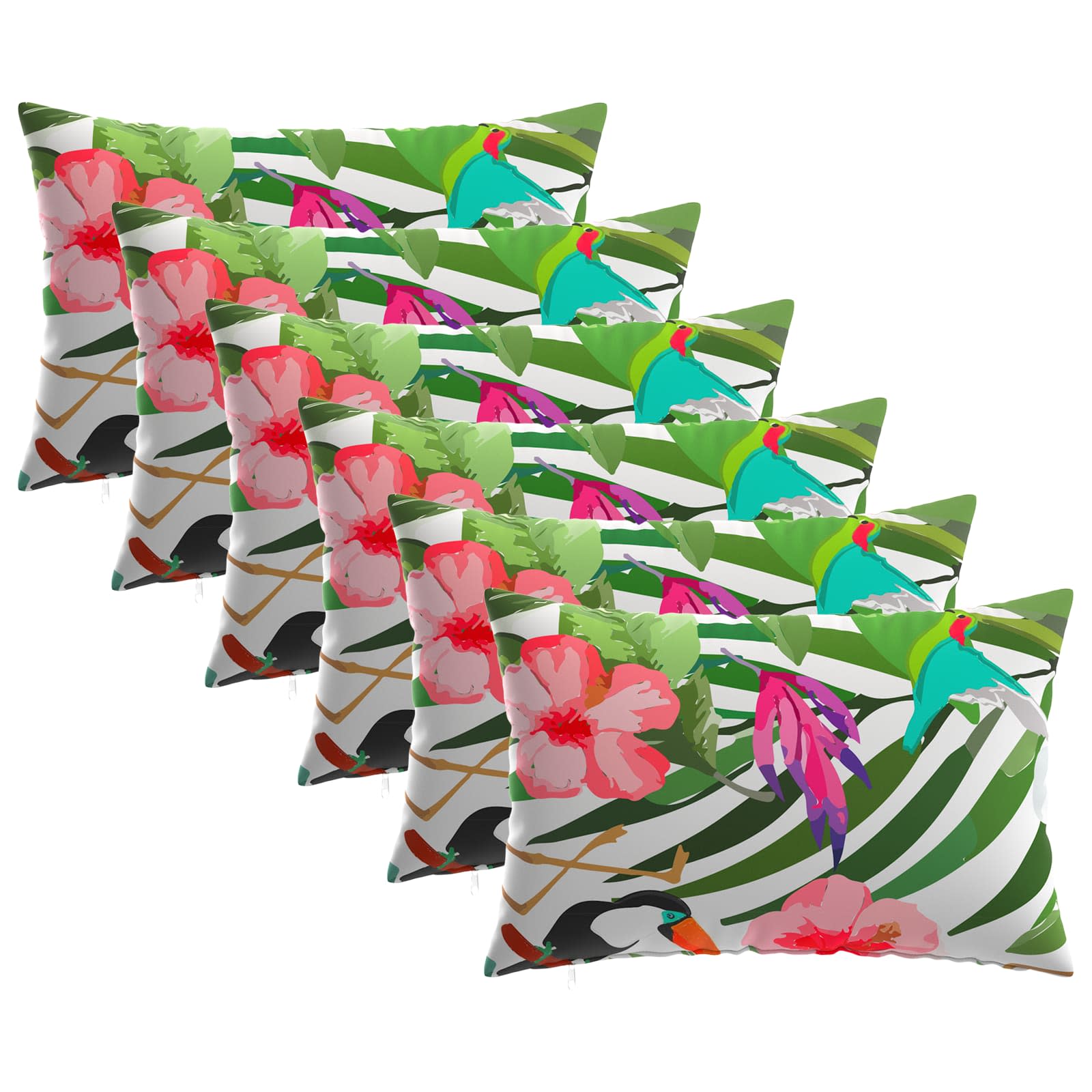 Párna huzat 6 pcs heerlen fekete 50 x 80 cm poliészter