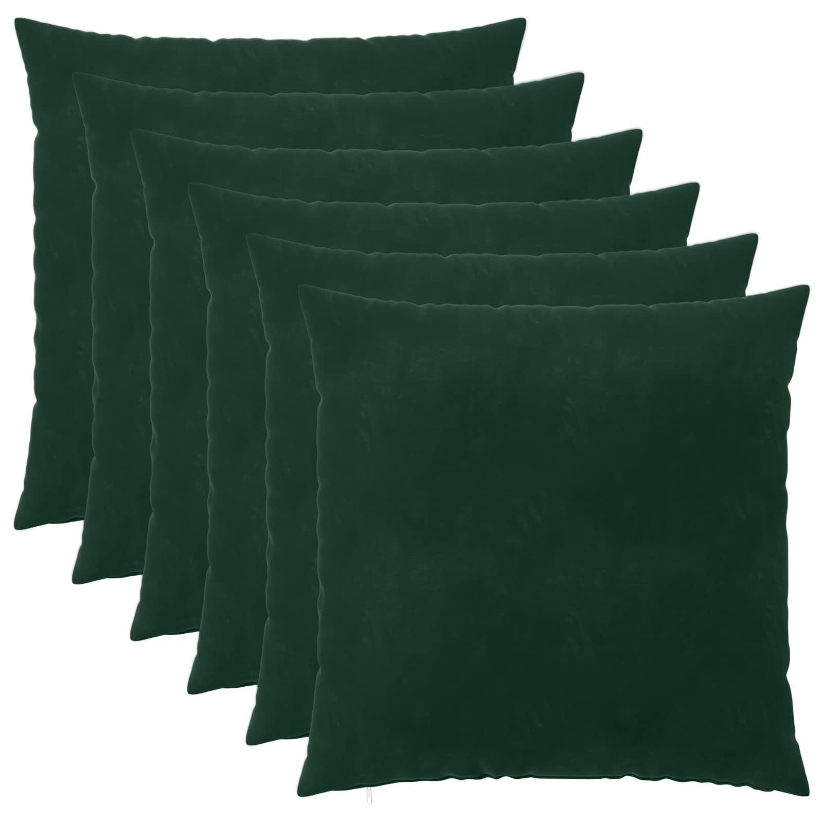 Párna huzat 6 pcs heerlen sötétzöld 55 x 55 cm bársony