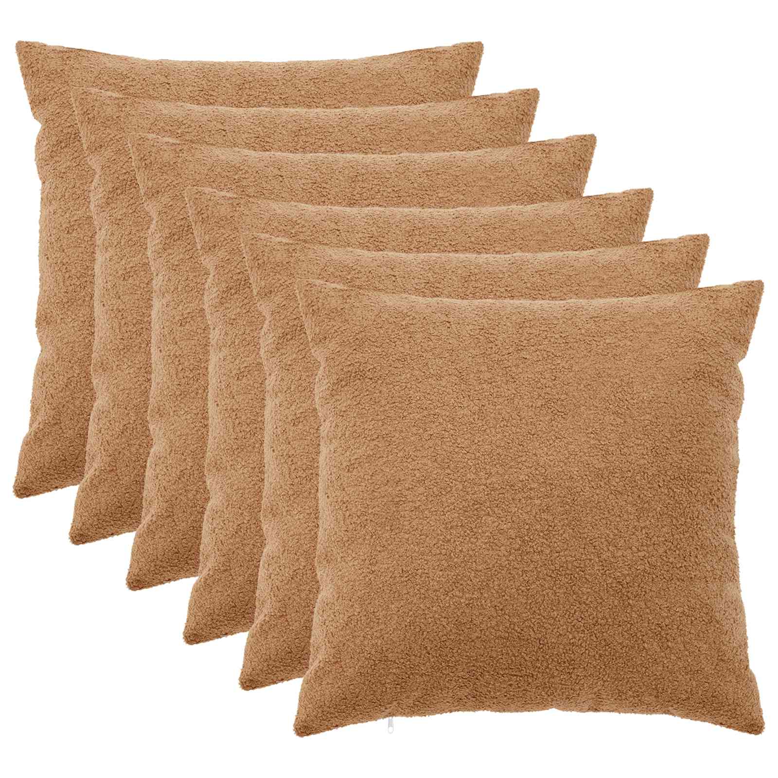 Párna huzat 6 pcs heerlen bézs 55 x 55 cm bouclé