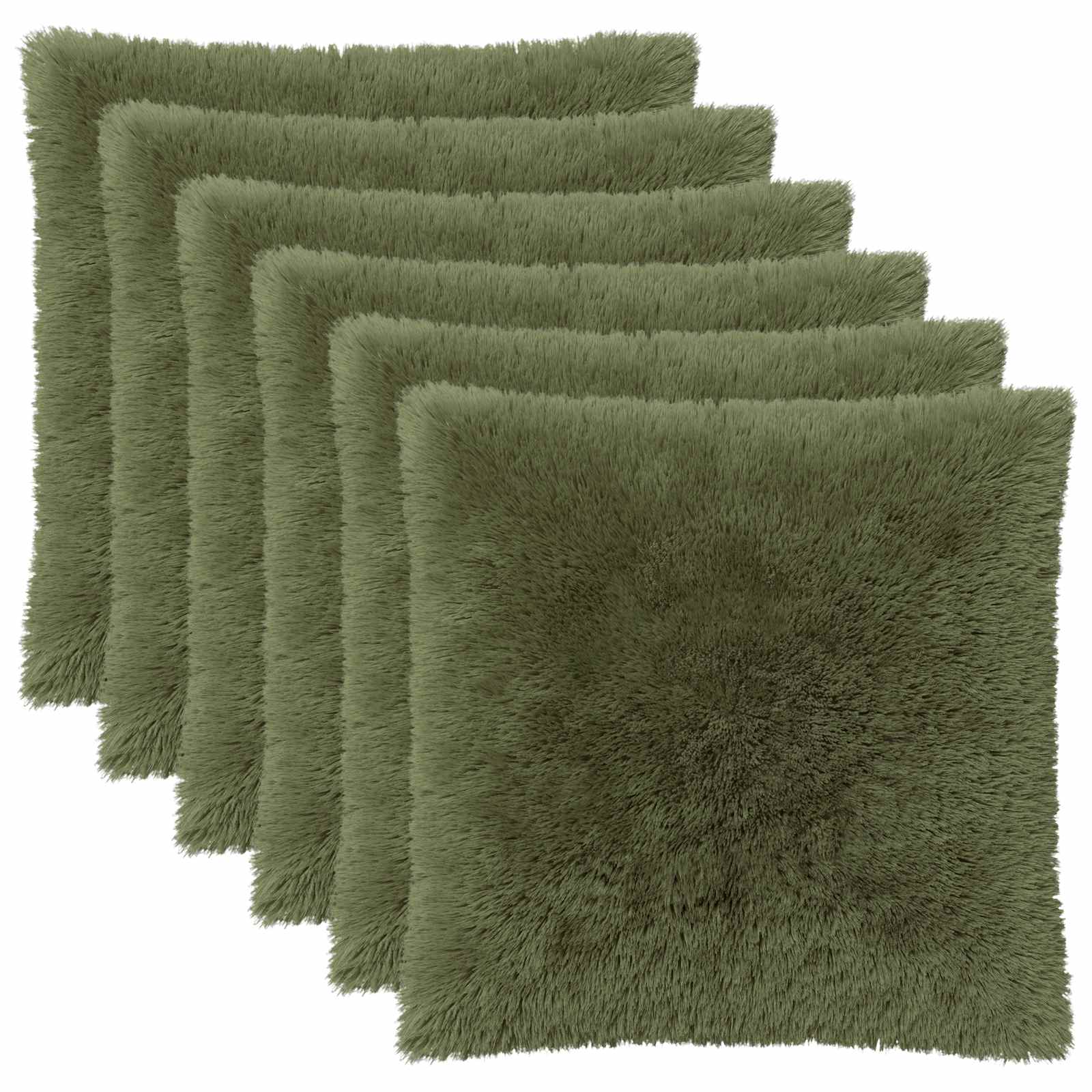 Párna huzat 6 pcs heerlen zöld 55 x 55 cm pv mikroplüss