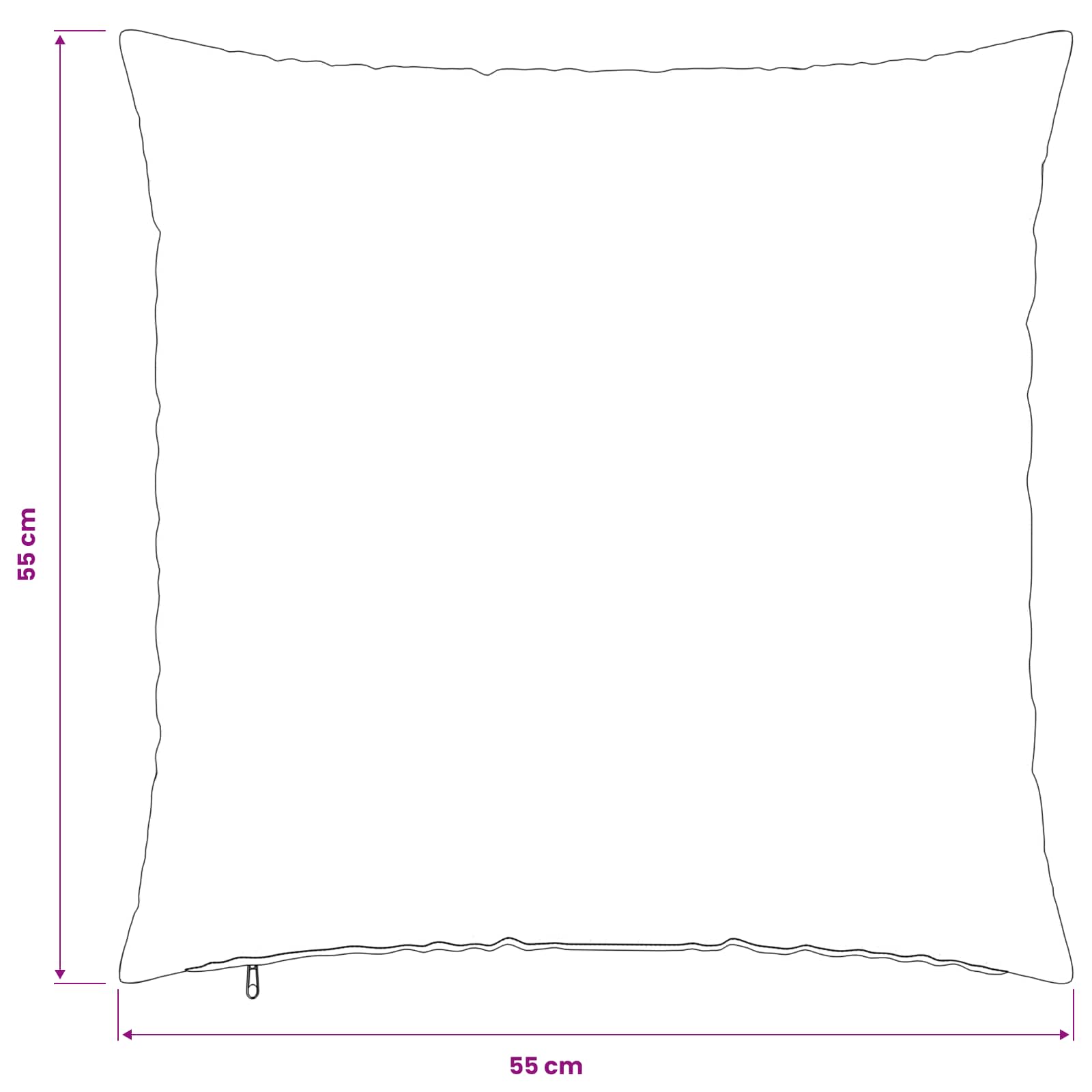 Párna huzat 6 db heerlen világosszürke 55 x 55 cm műnyúl szőr