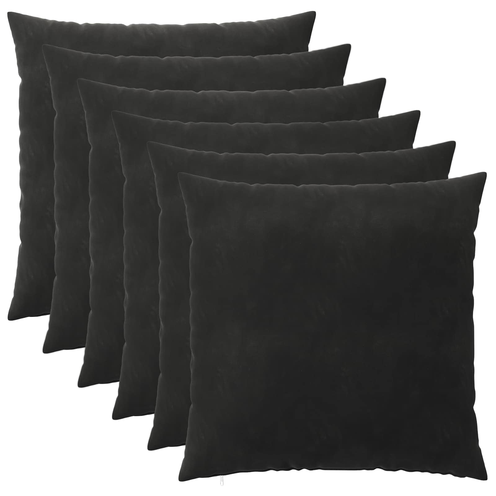 Párna huzat 6 pcs heerlen fekete 60 x 60 cm bársony
