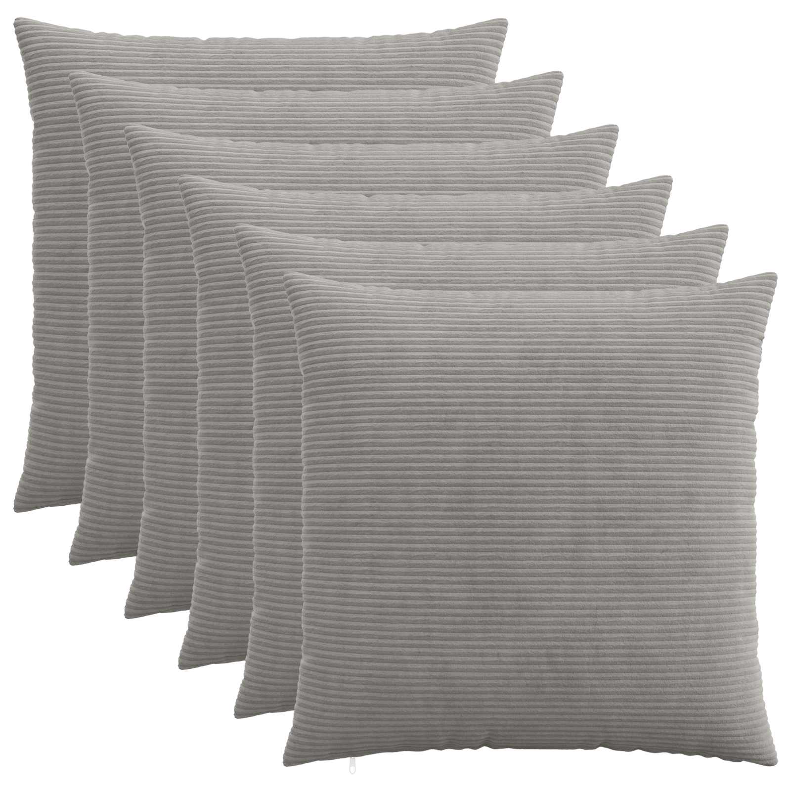 Párna huzat 6 pcs heerlen világosszürke 60 x 60 cm cord