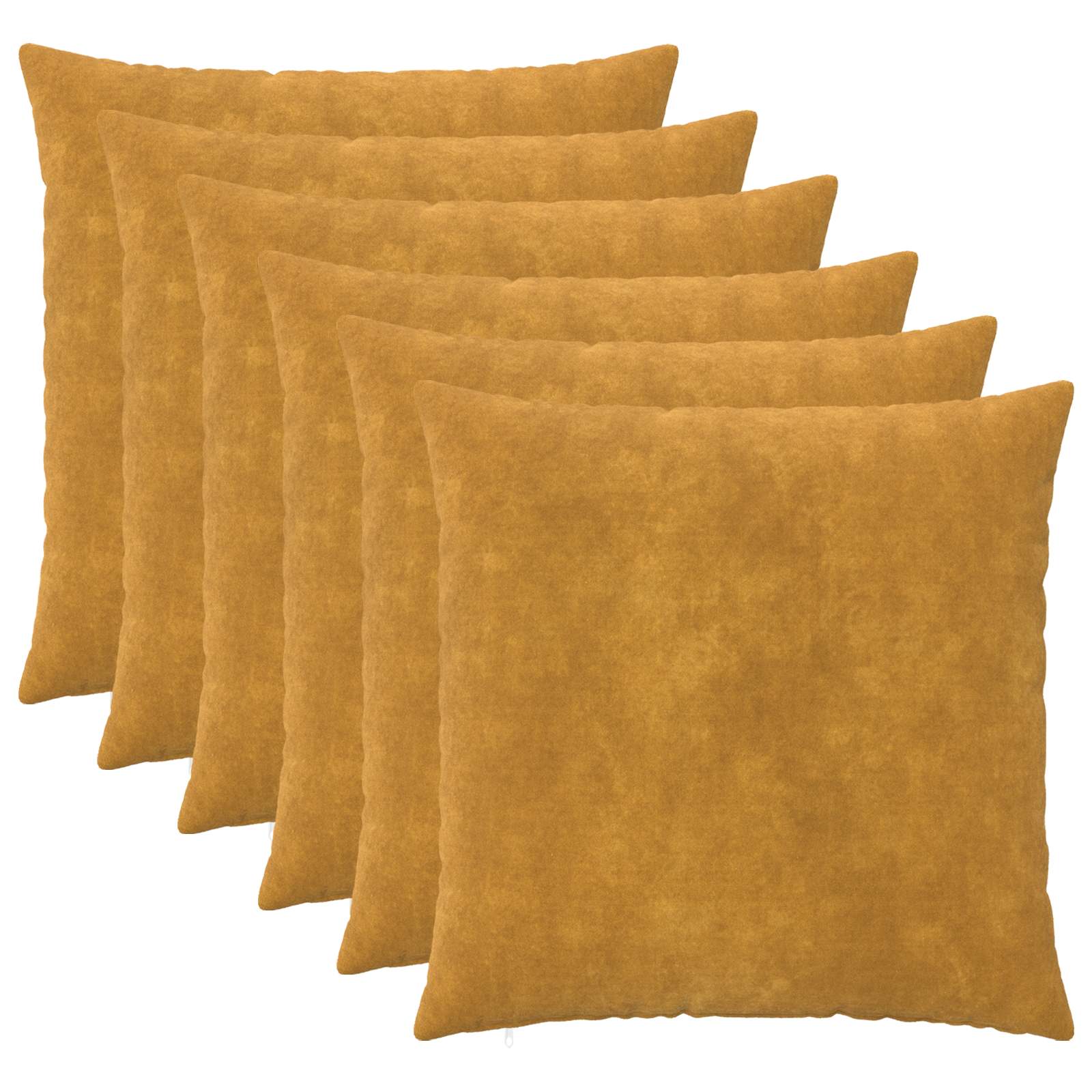 Párna huzat 6 pcs heerlen sárga 60 x 60 cm mikroszálas plüss