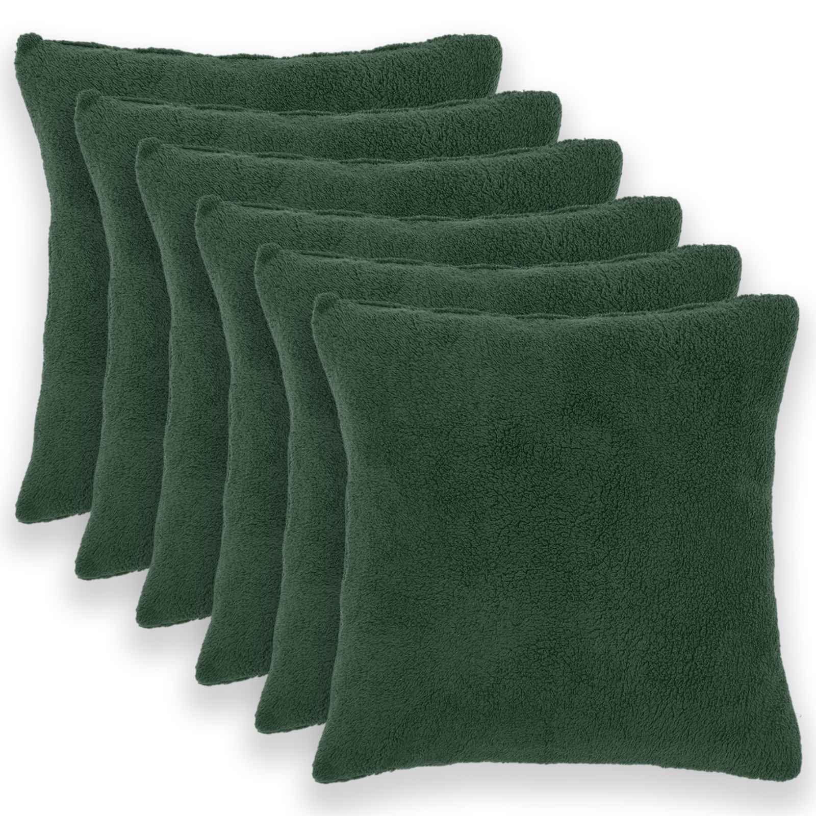 Párna huzat 6 pcs heerlen sötétzöld 60 x 60 cm bouclé