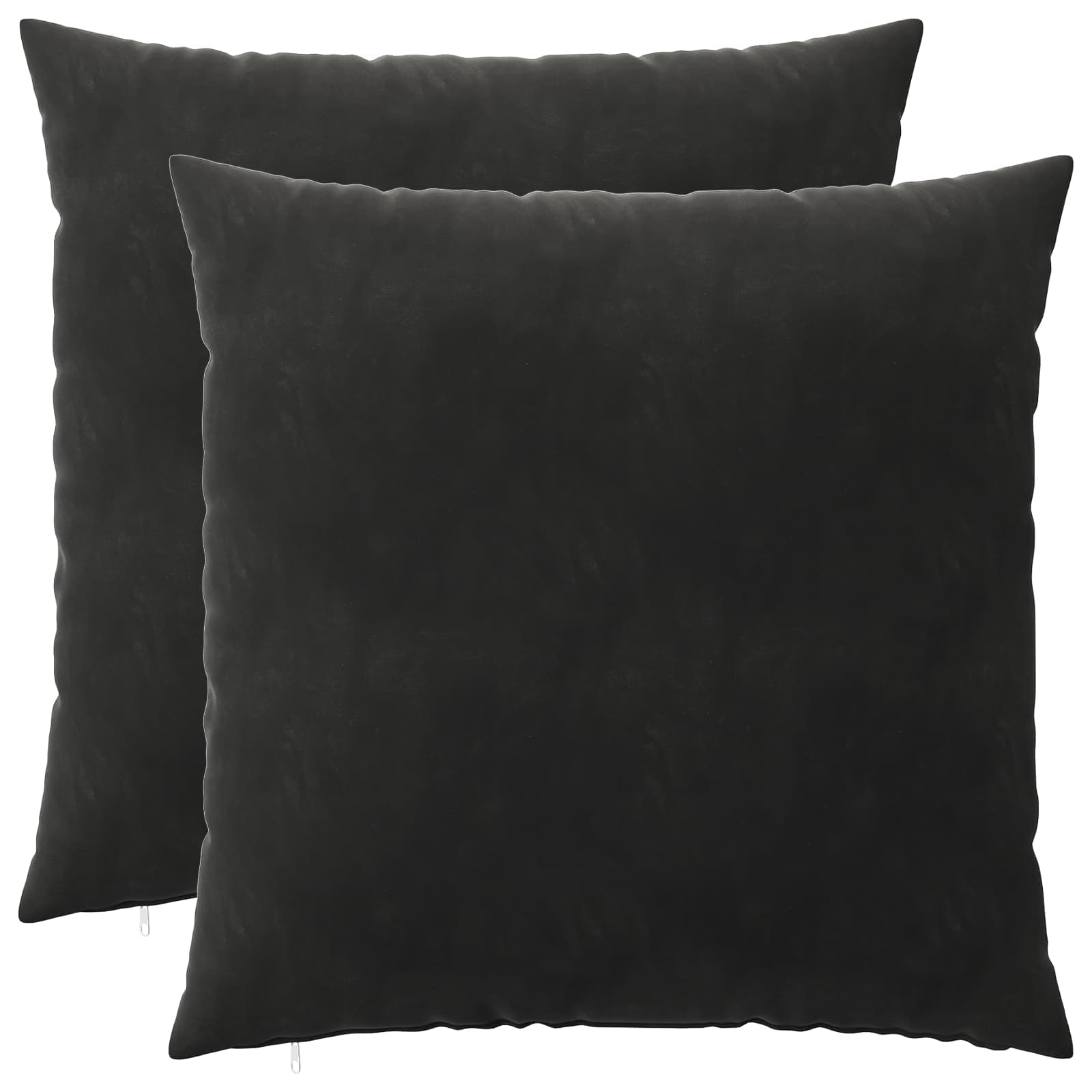 Párna huzat 2 pcs heerlen fekete 65 x 65 cm bársony