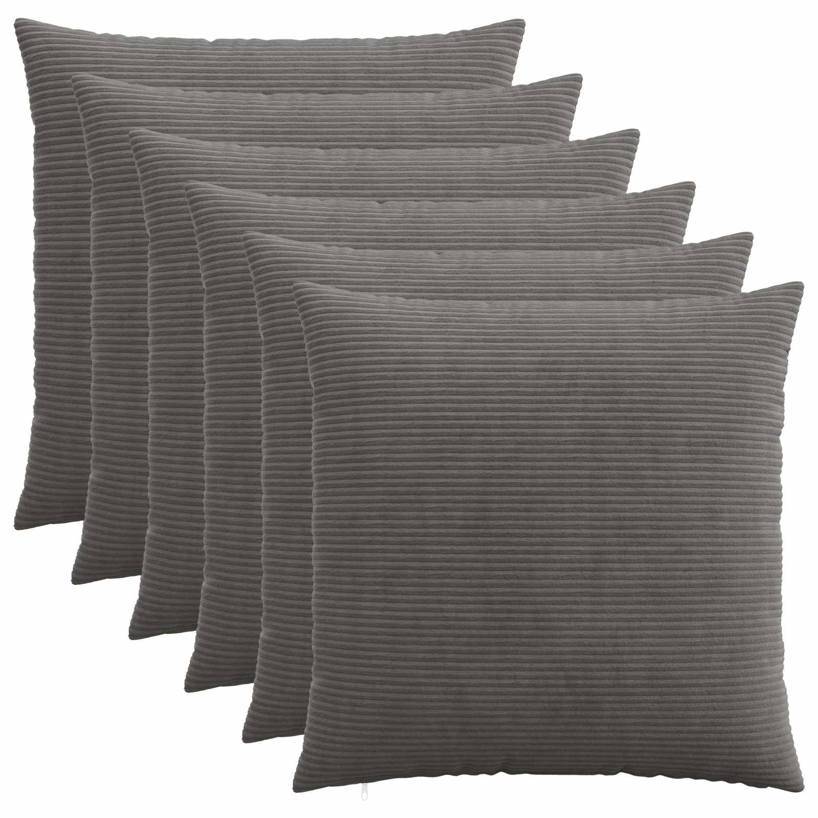 Párna huzat 6 pcs heerlen sötétszürke 65 x 65 cm cord
