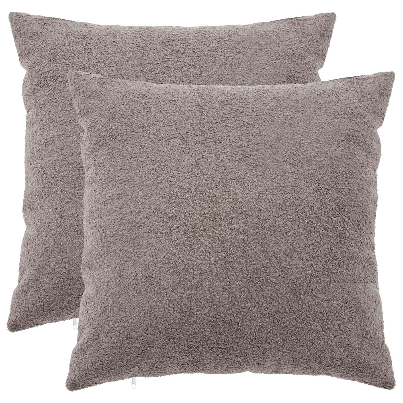 Párna huzat 2 pcs heerlen világosszürke 65 x 65 cm bouclé
