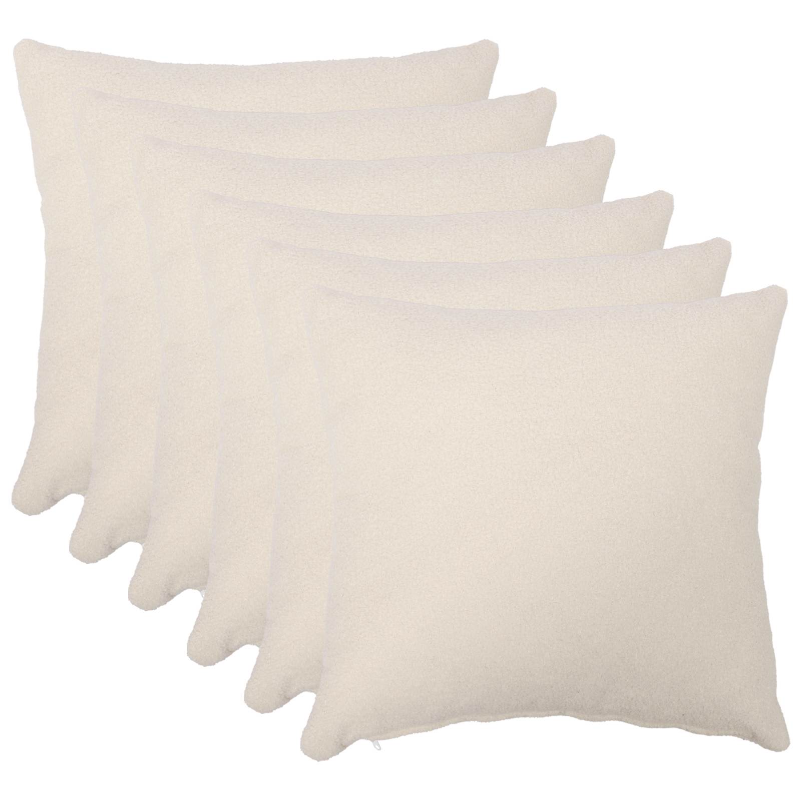 Párna huzat 6 pcs heerlen krémszínű 65 x 65 cm bouclé