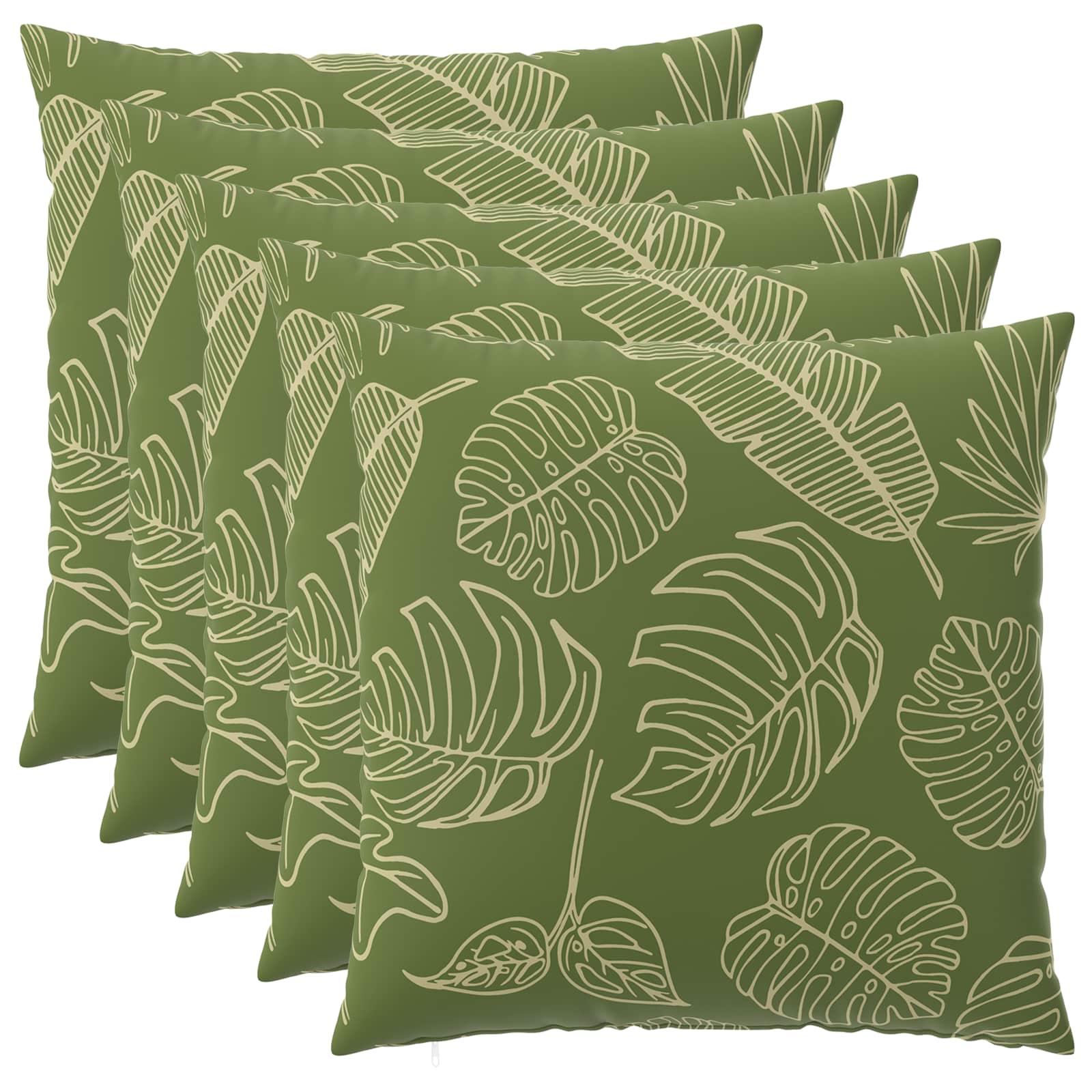 Párna huzat 6 pcs heerlen levélminta 65 x 65 cm poliészter