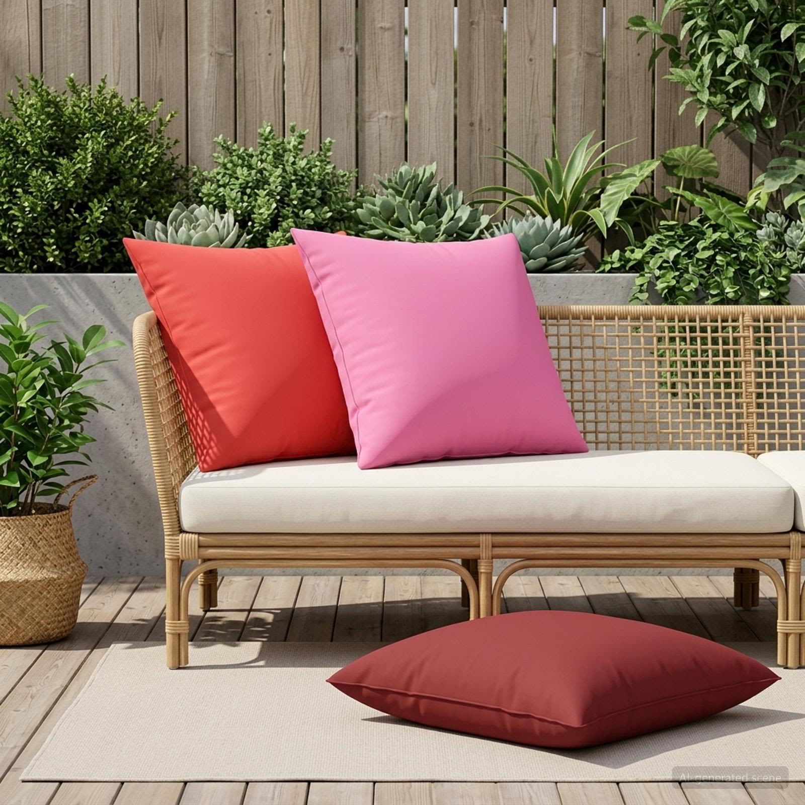 Párna huzat 2 pcs heerlen piros 80 x 80 cm poliészter