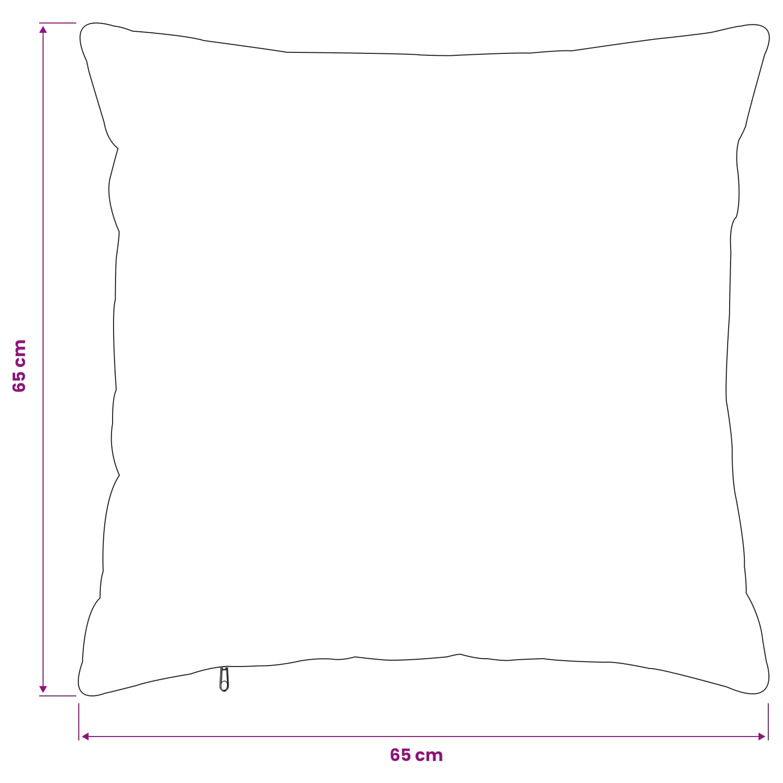 Párna huzat 2 pcs heerlen fekete 65 x 65 cm flanell