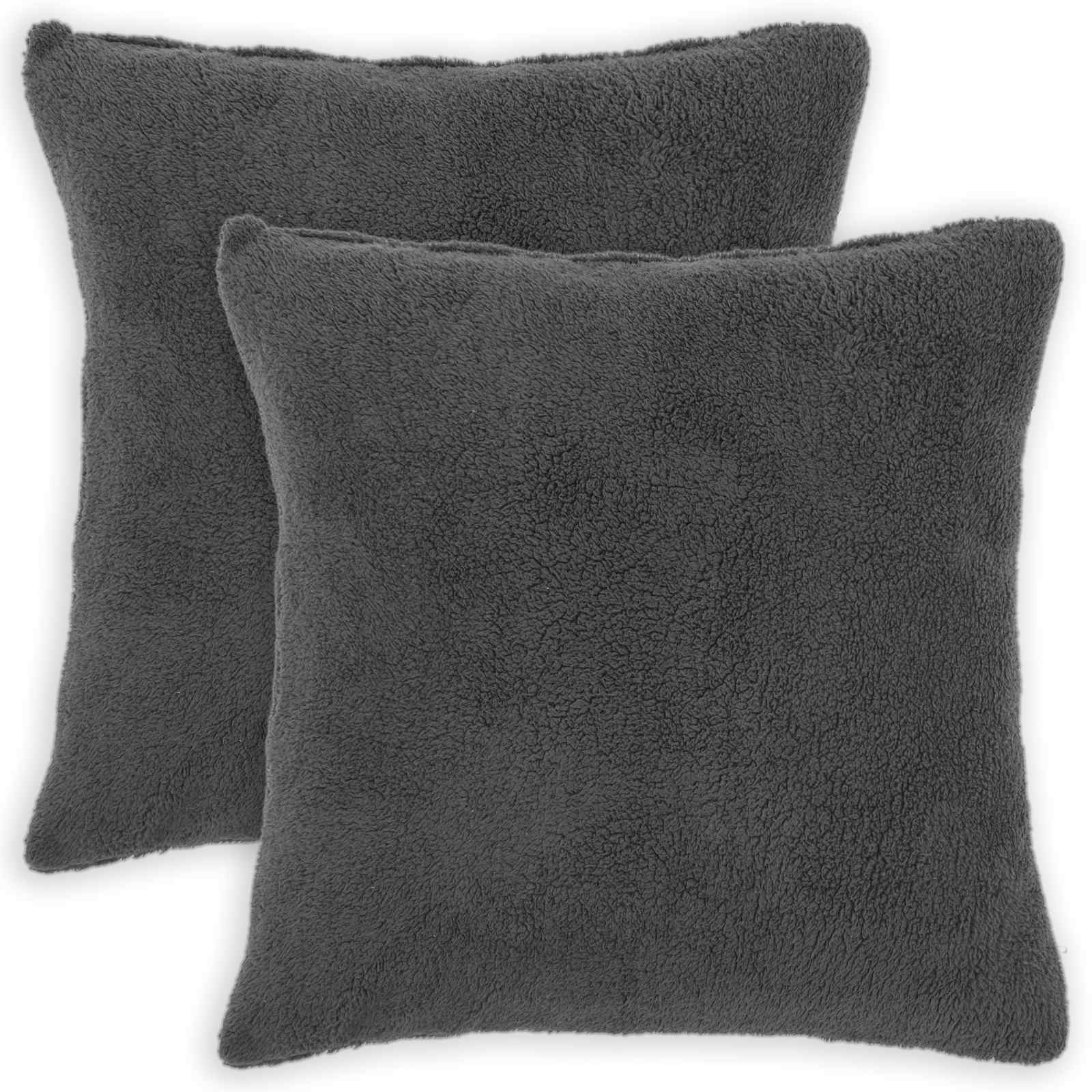 Párna huzat 2 pcs heerlen sötétszürke 70 x 70 cm bouclé