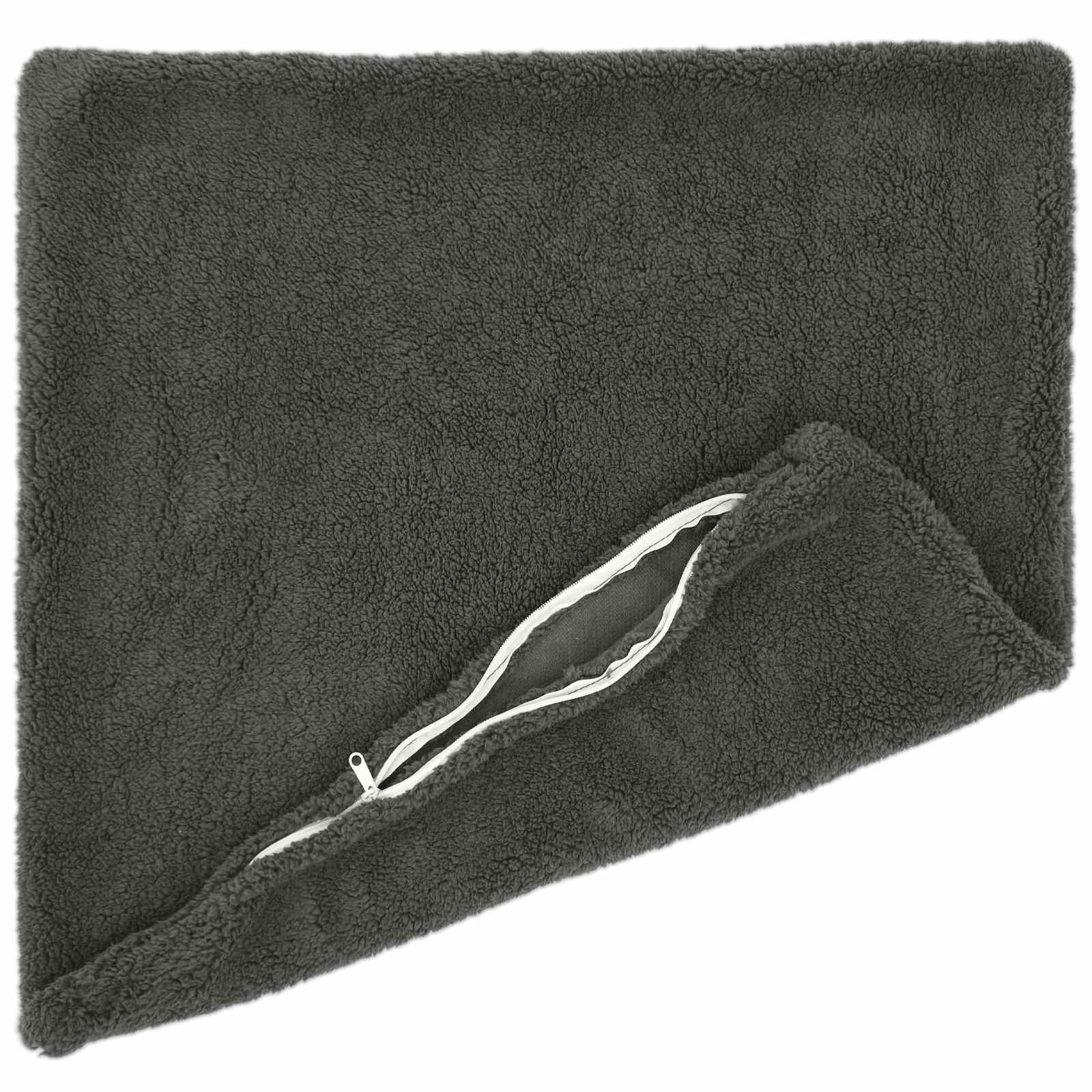Párna huzat 6 pcs heerlen sötétszürke 70 x 70 cm bouclé