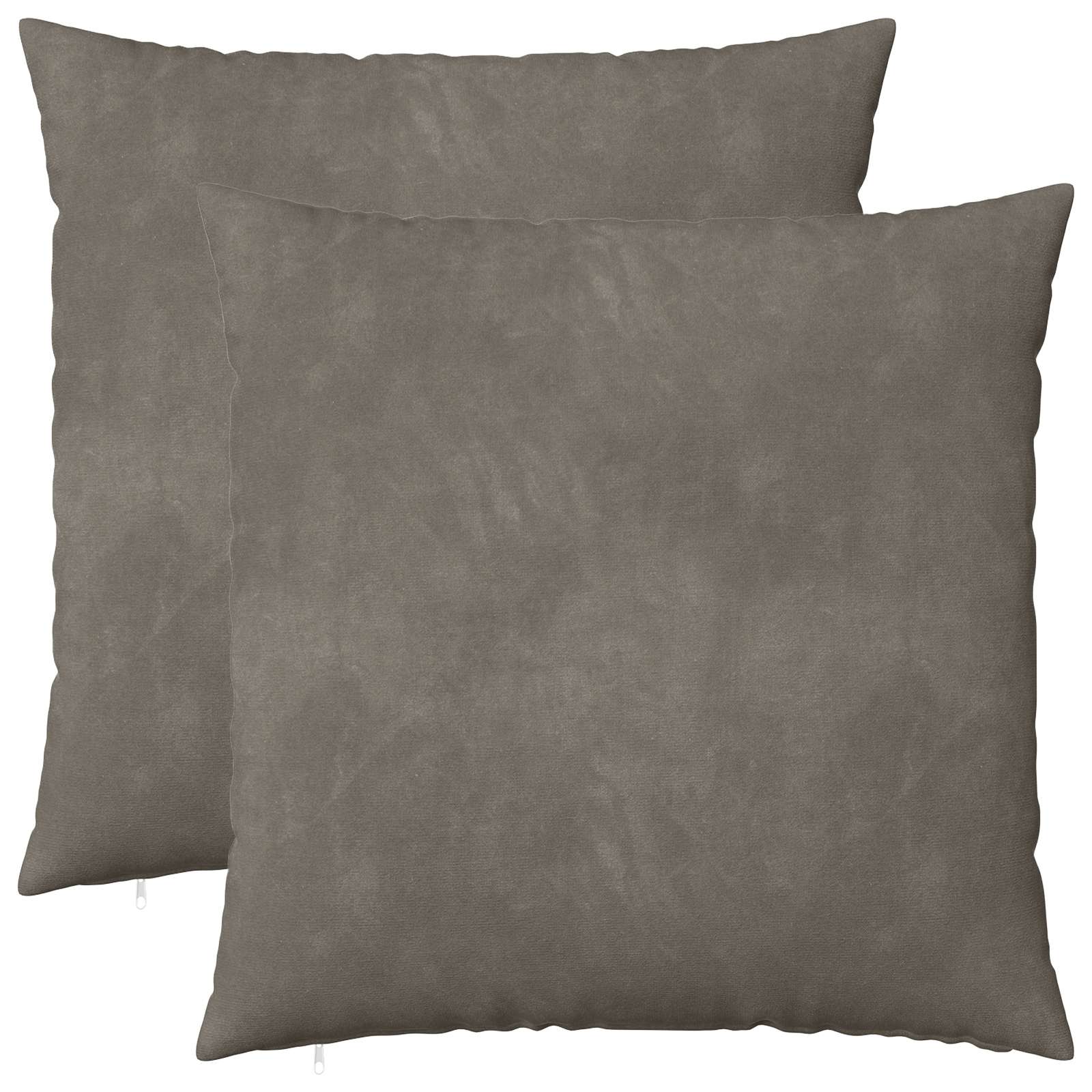 Párna huzat 2 pcs heerlen világosszürke 80 x 80 cm bársony