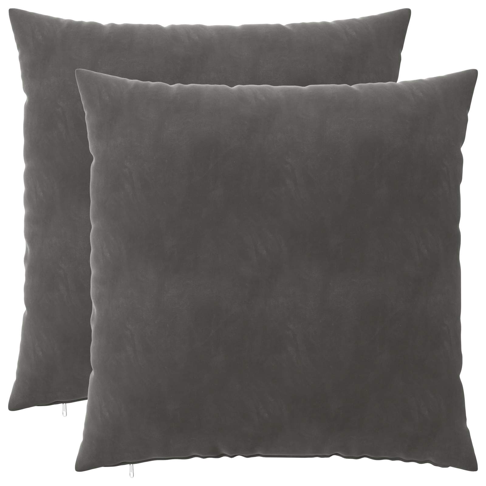 Párna huzat 2 pcs heerlen sötétszürke 80 x 80 cm bársony