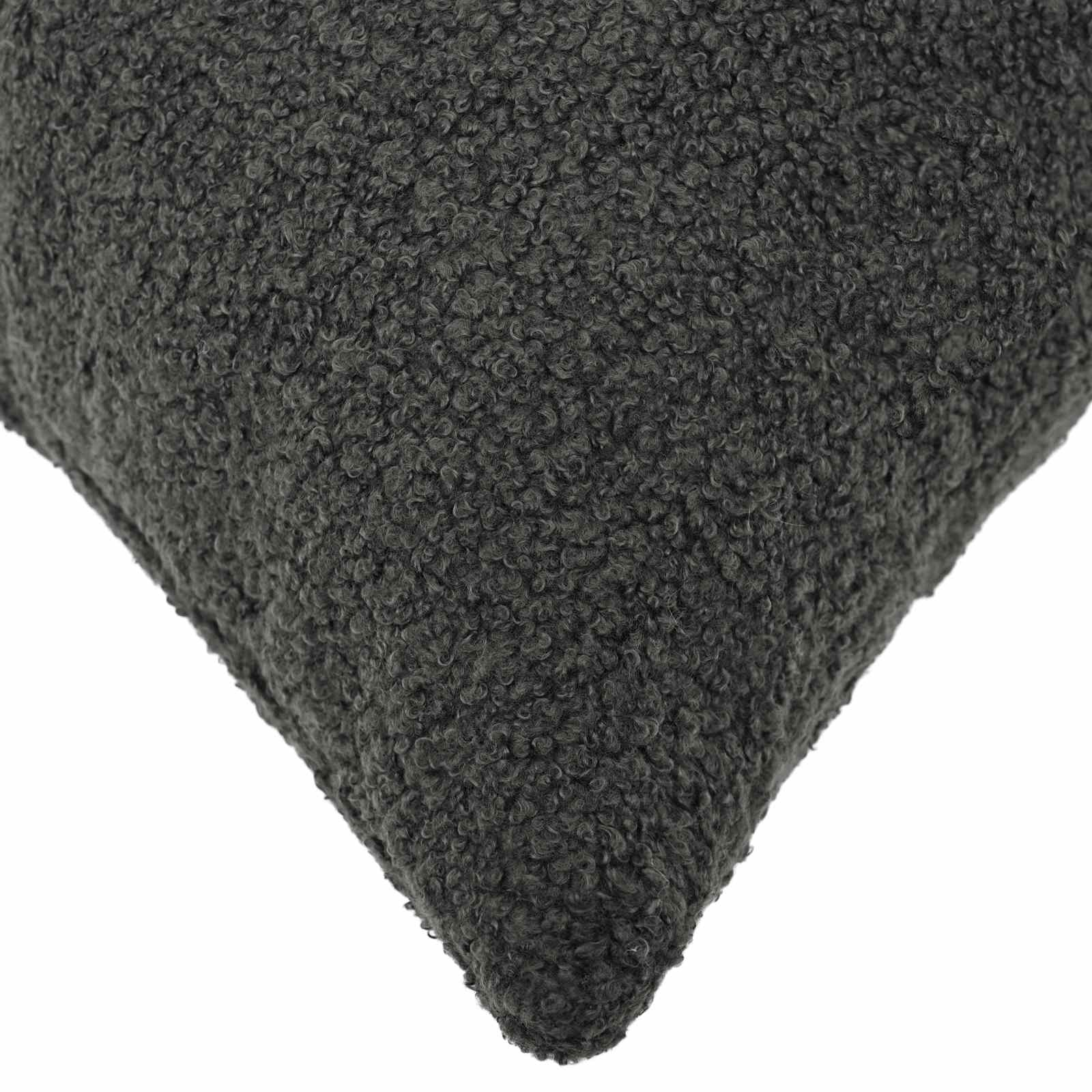 Párna huzat 6 pcs heerlen sötétszürke 80 x 80 cm bouclé