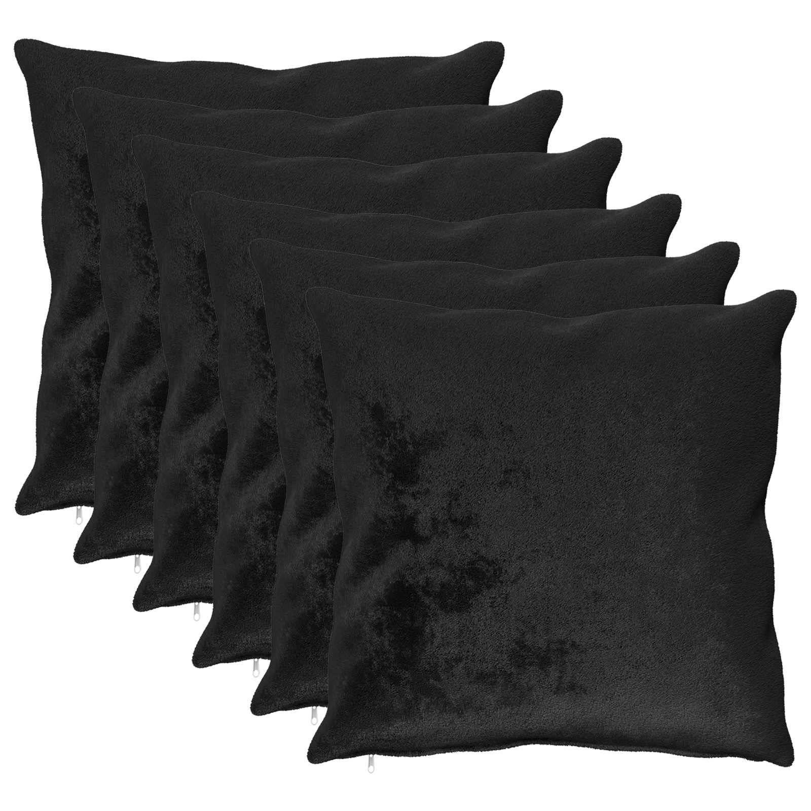 Párna huzat 6 pcs heerlen fekete 80 x 80 cm flanell