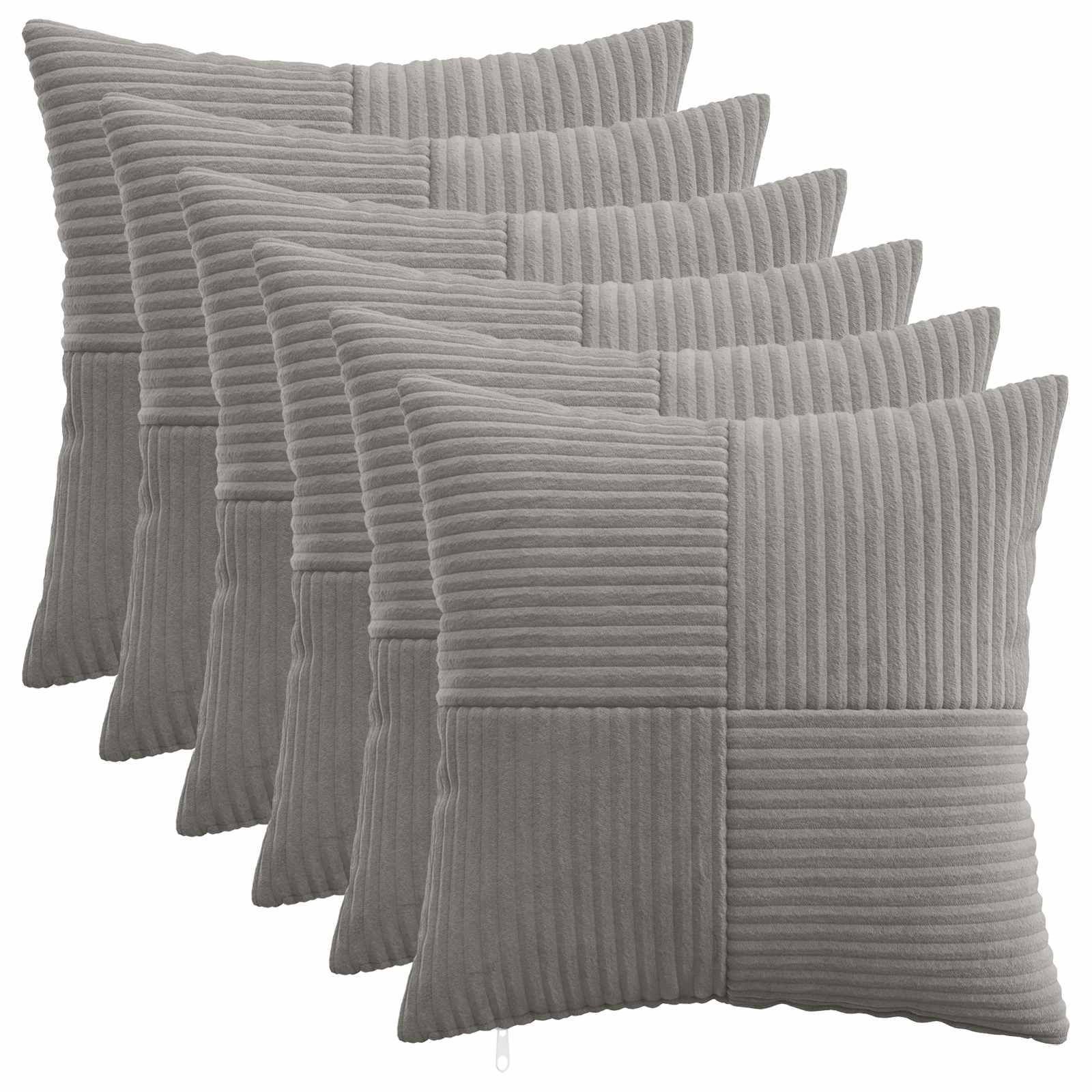 Párna huzat 6 pcs almelo világosszürke 30 x 30 cm cord