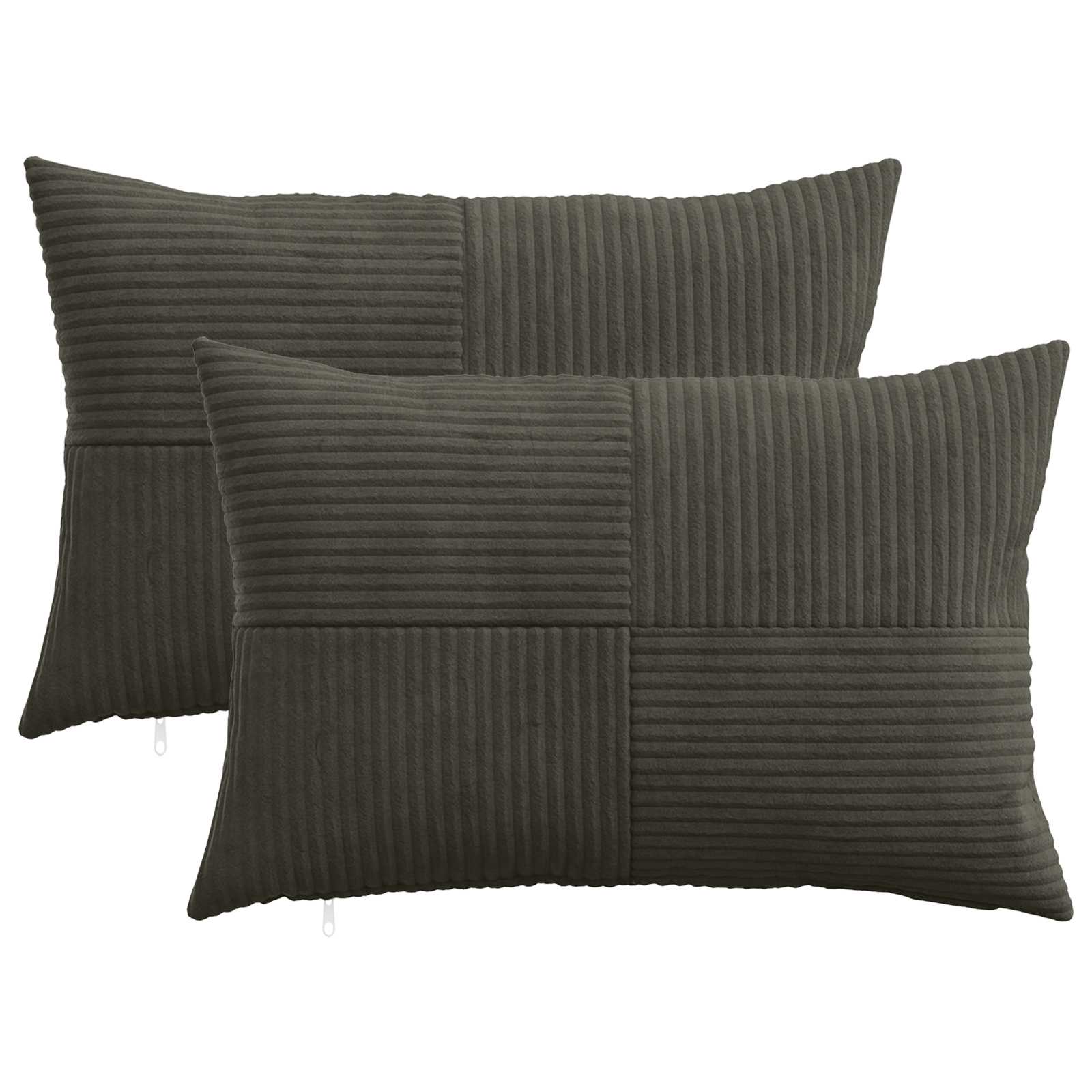 Párna huzat 2 pcs almelo antracitszürke 40 x 60 cm cord
