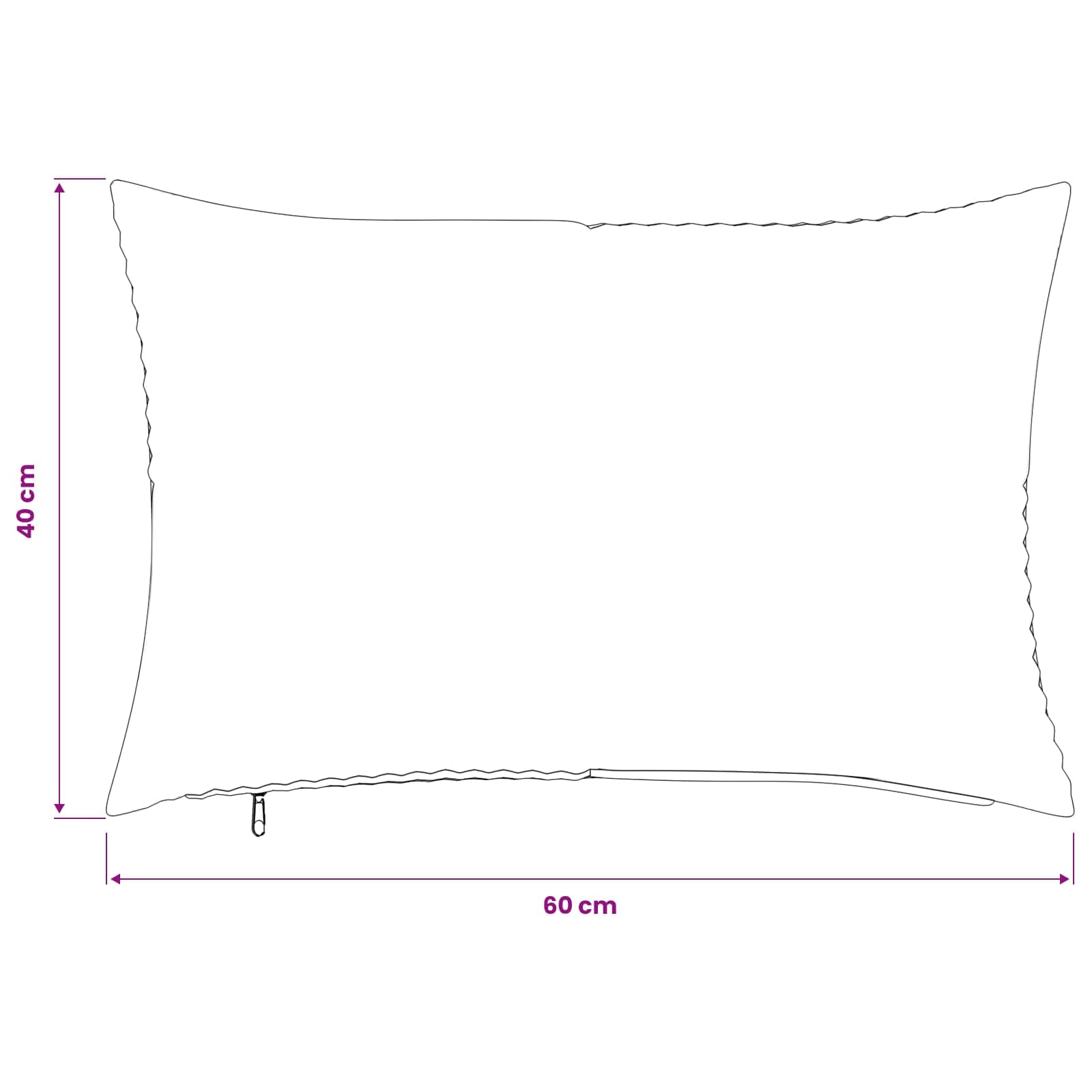 Párna huzat 2 pcs almelo sárga 40 x 60 cm cord
