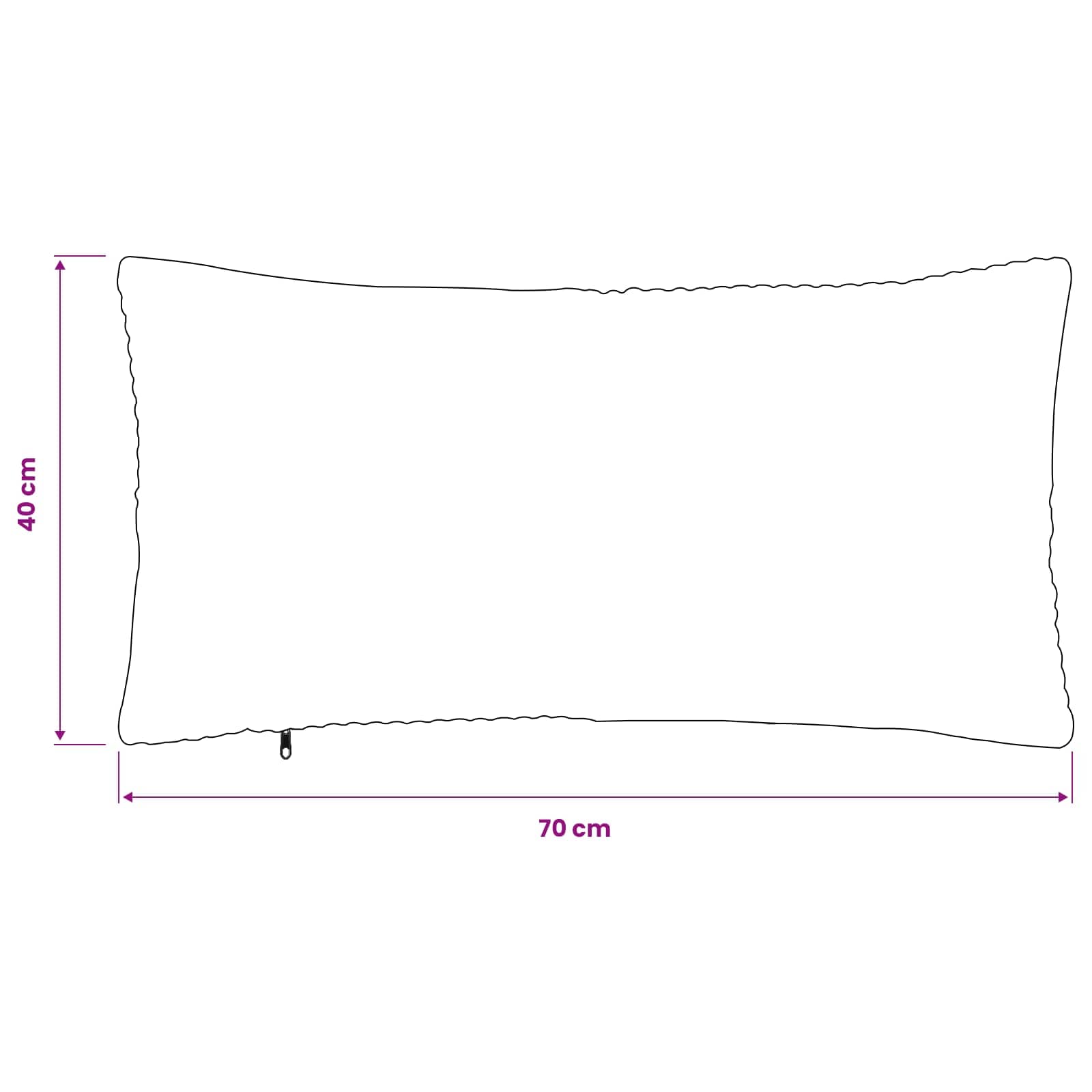 Párna huzat 2 pcs almelo világosszürke 40 x 70 cm cord
