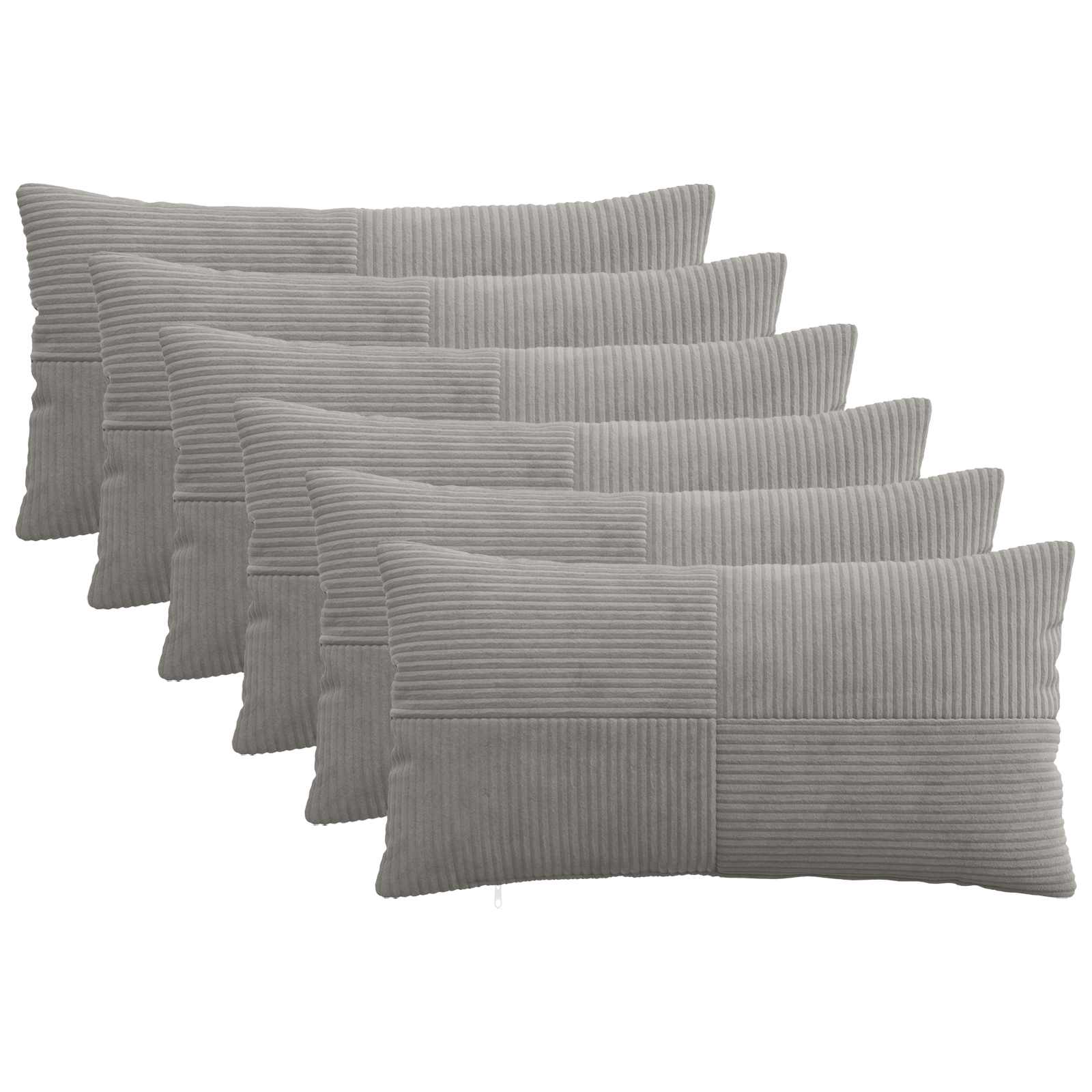 Párna huzat 6 pcs almelo világosszürke 40 x 70 cm cord