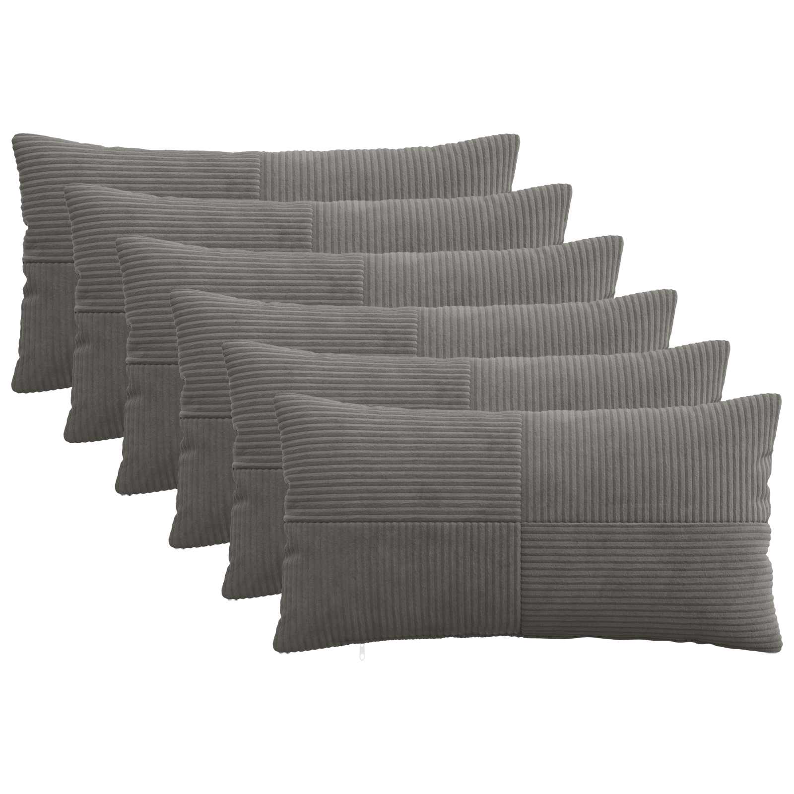 Párna huzat 6 pcs almelo sötétszürke 40 x 70 cm cord