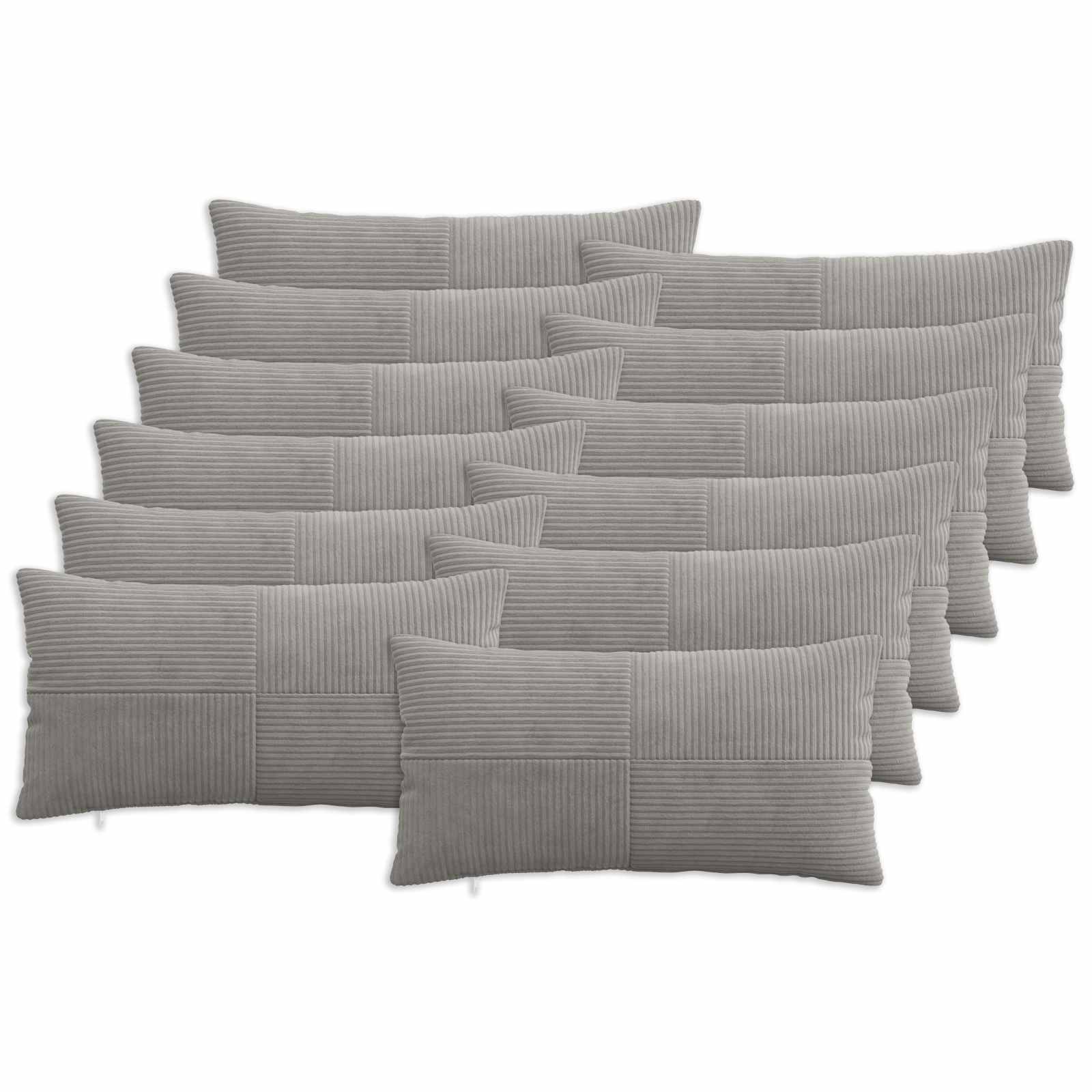 Párna huzat 12 pcs almelo világosszürke 40 x 80 cm cord