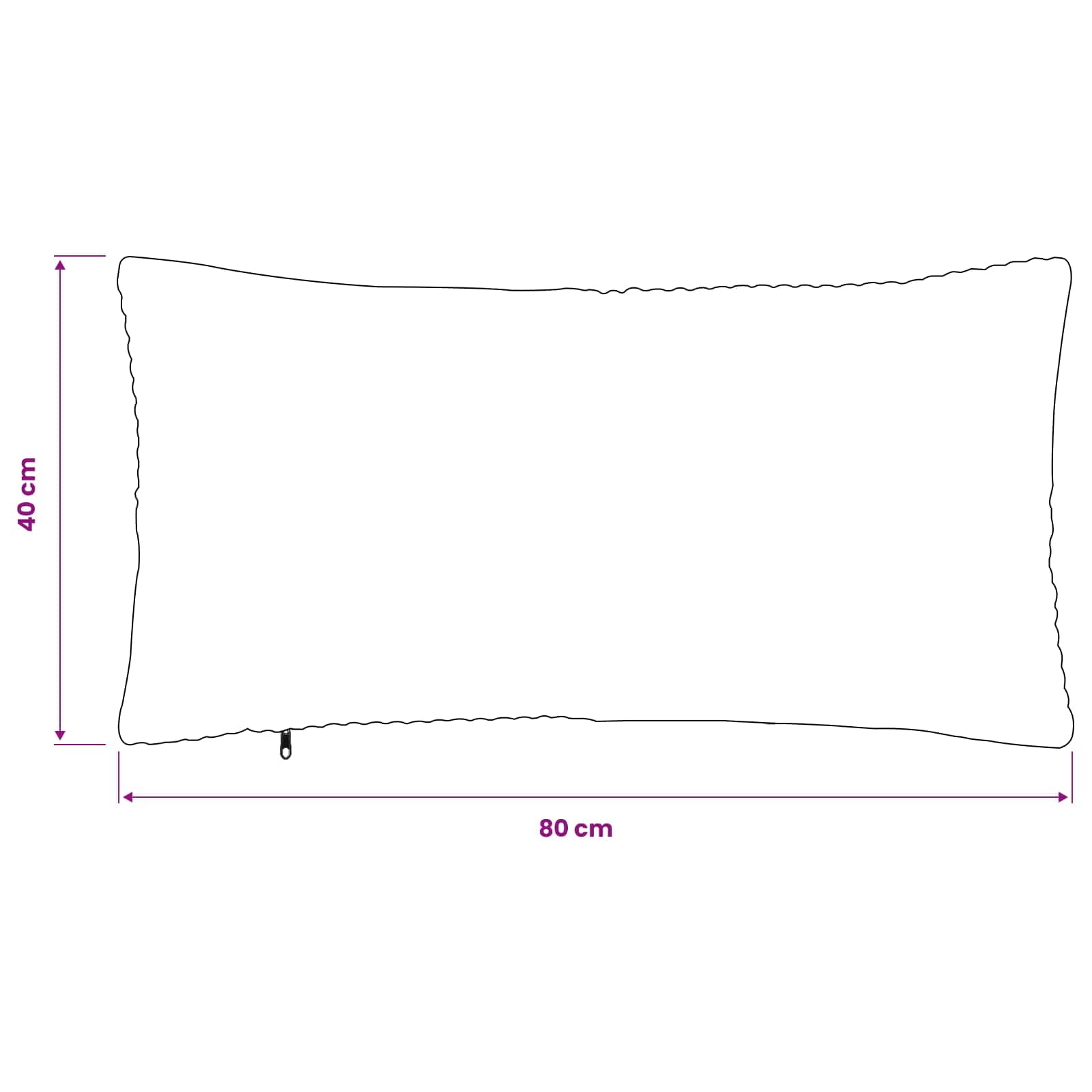 Párna huzat 6 pcs almelo sárga 40 x 80 cm cord