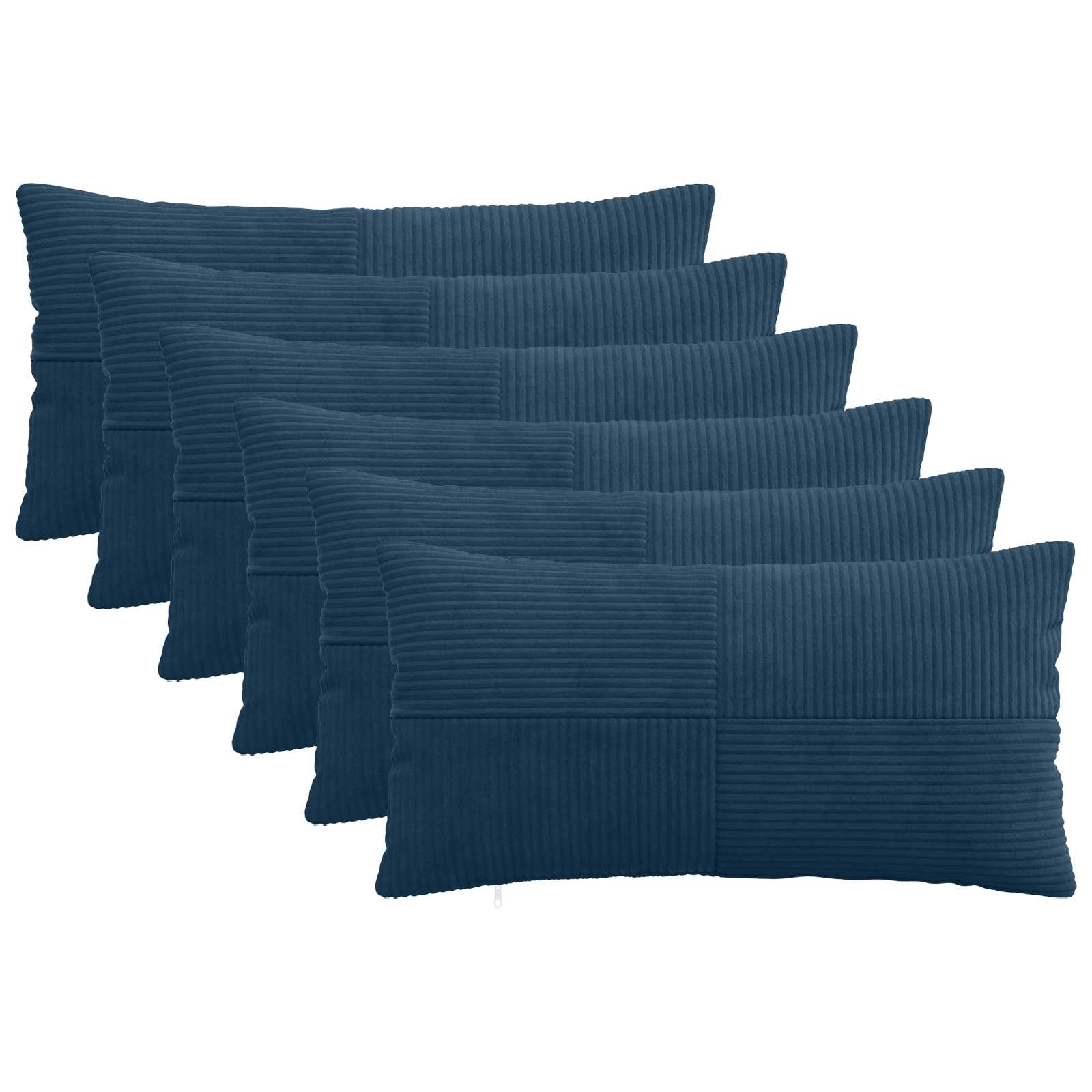 Párna huzat 6 pcs almelo sötétkék 40 x 80 cm cord
