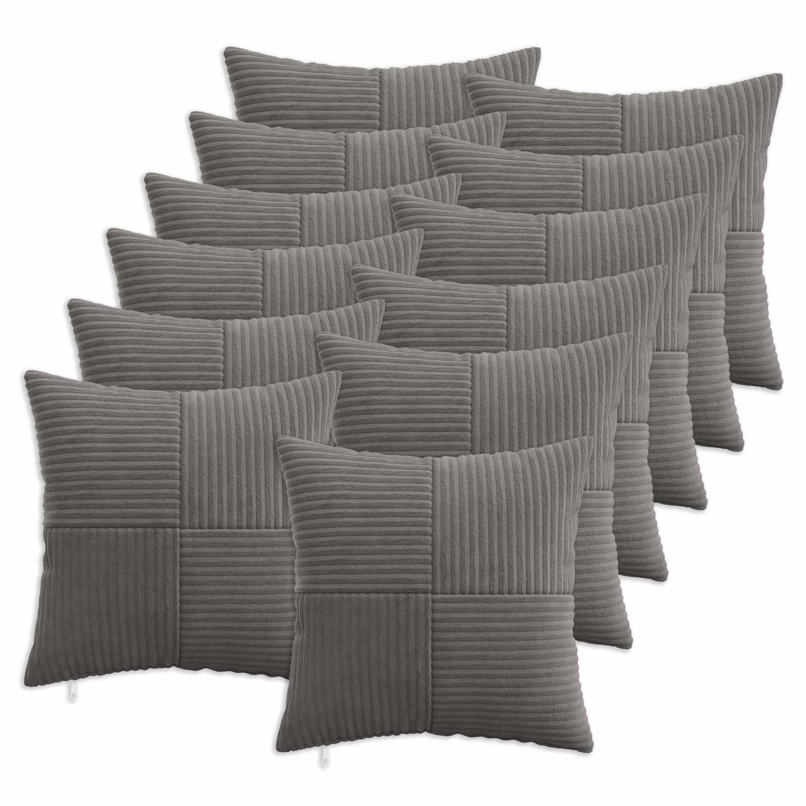 Párna huzat 12 pcs almelo sötétszürke 45 x 45 cm cord