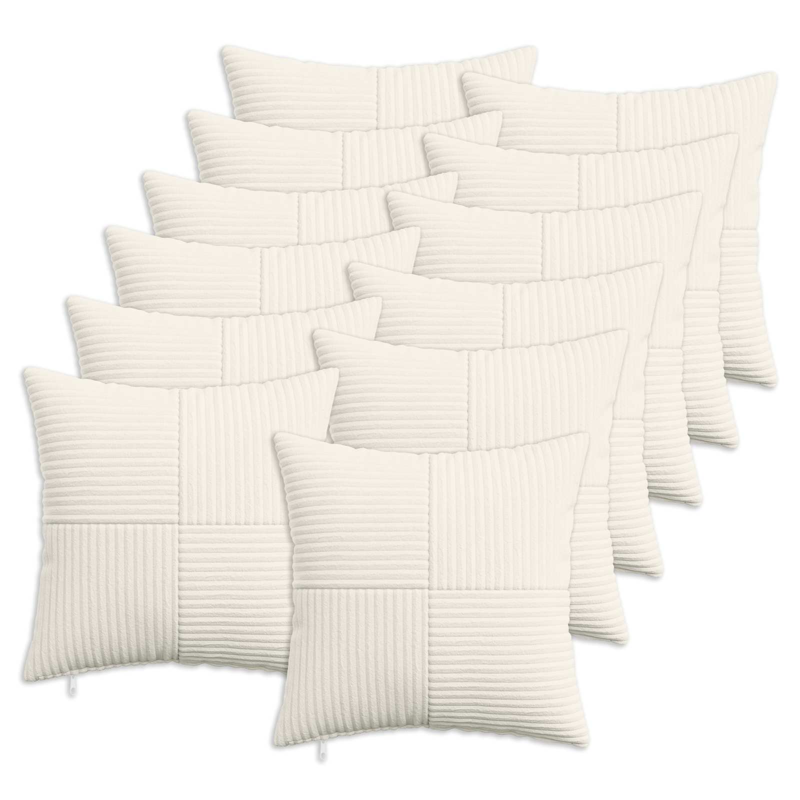 Párna huzat 12 pcs almelo krémszínű 45 x 45 cm cord