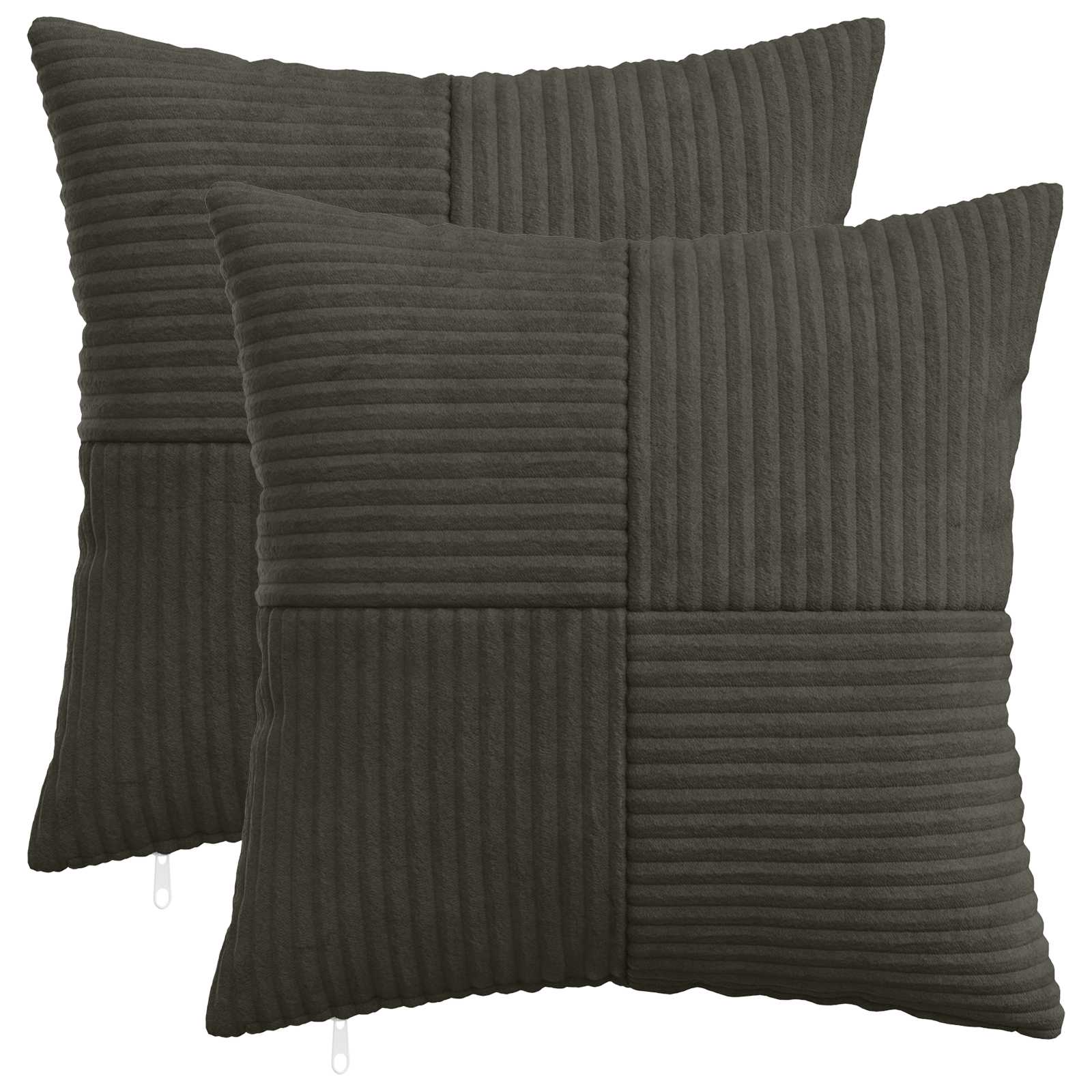 Párna huzat 2 pcs almelo antracitszürke 50 x 50 cm cord