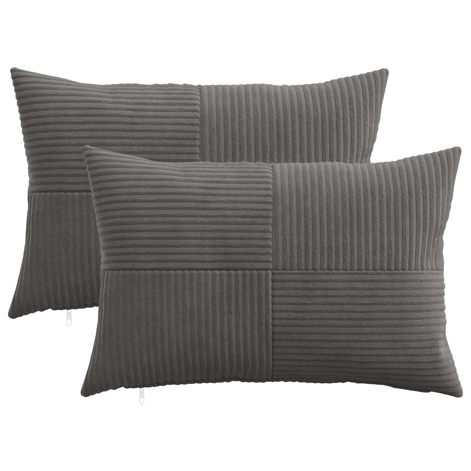 Párna huzat 2 pcs almelo sötétszürke 50 x 75 cm cord