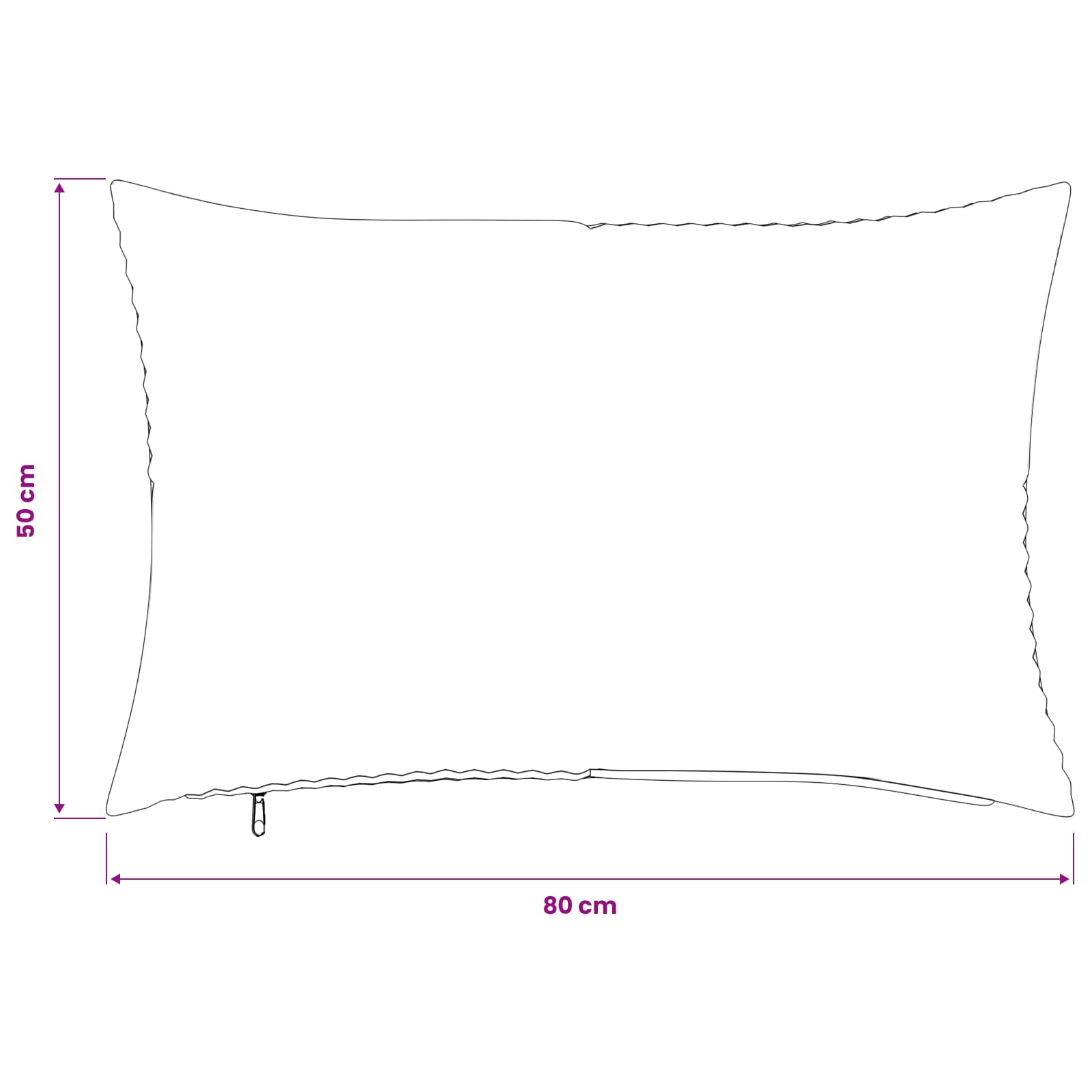 Párna huzat 6 pcs almelo világosszürke 50 x 80 cm cord