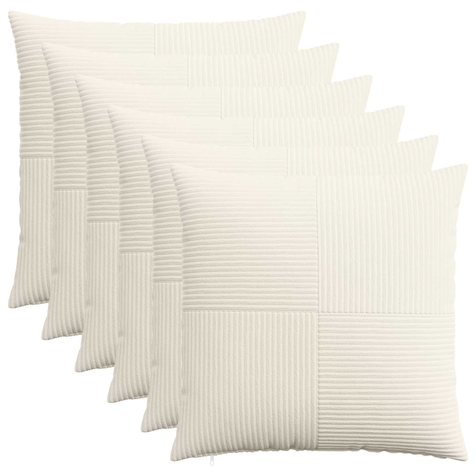 Párna huzat 6 pcs almelo krémszínű 55 x 55 cm cord