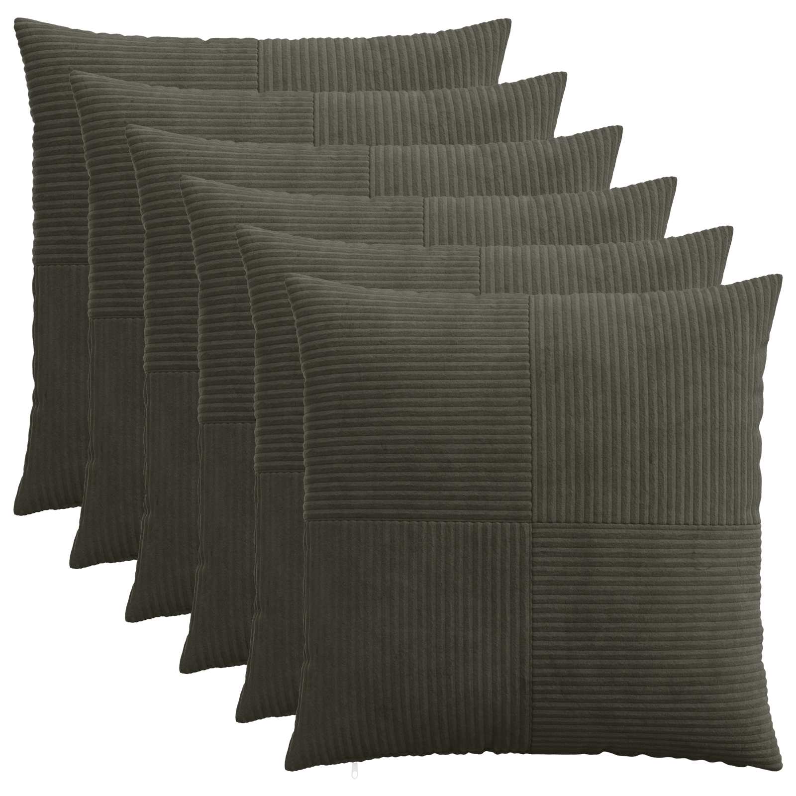 Párna huzat 6 pcs almelo antracitszürke 55 x 55 cm cord