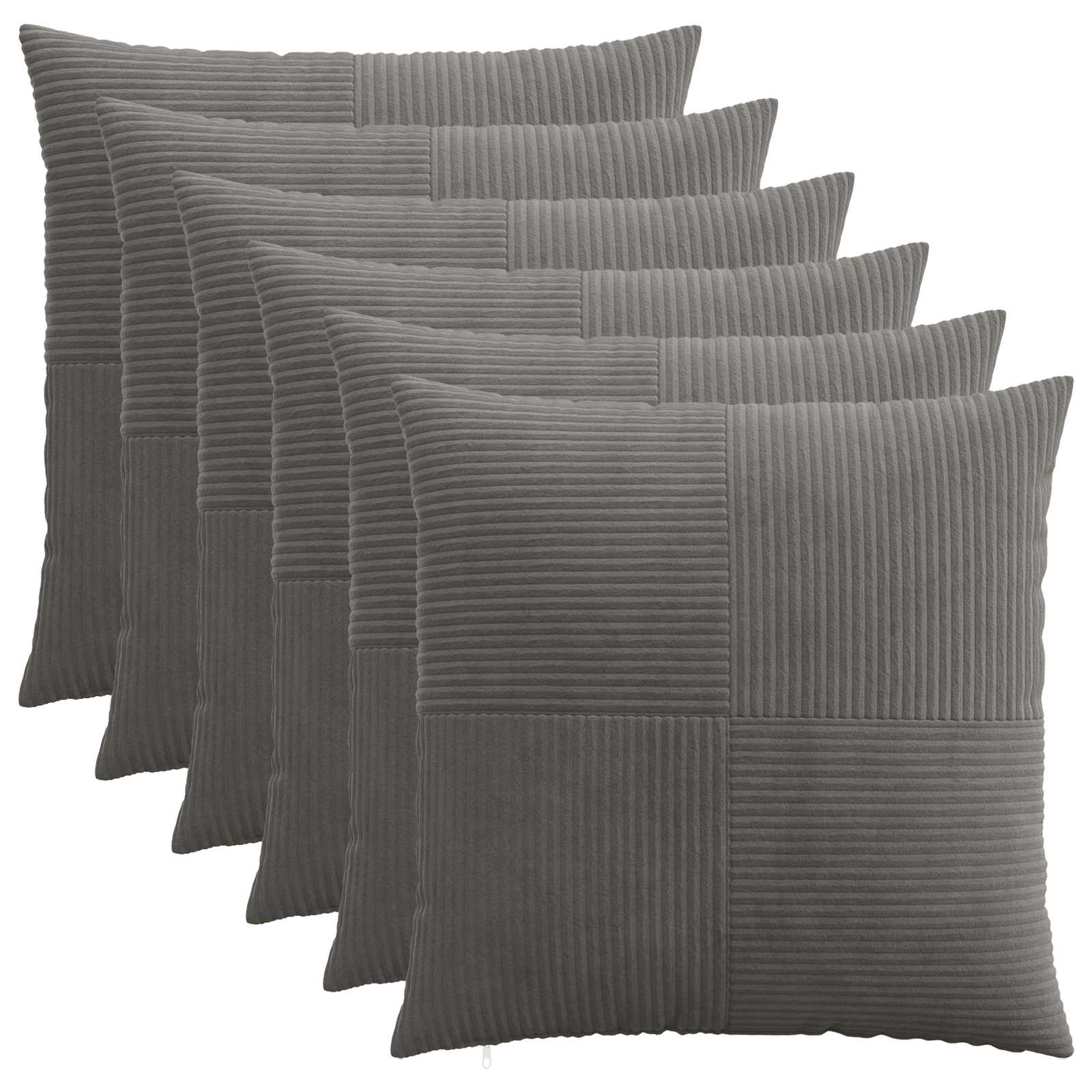 Párna huzat 6 pcs almelo sötétszürke 60 x 60 cm cord