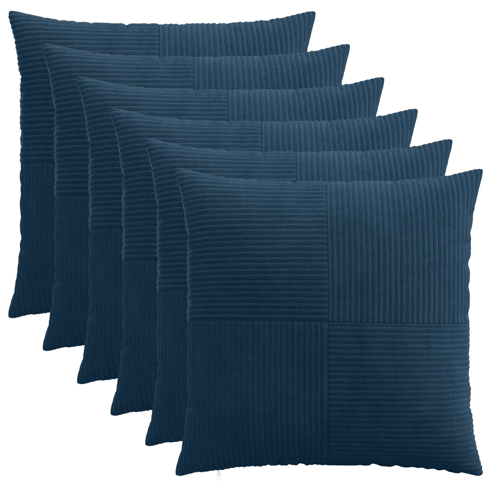 Párna huzat 6 pcs almelo sötétkék 70 x 70 cm cord
